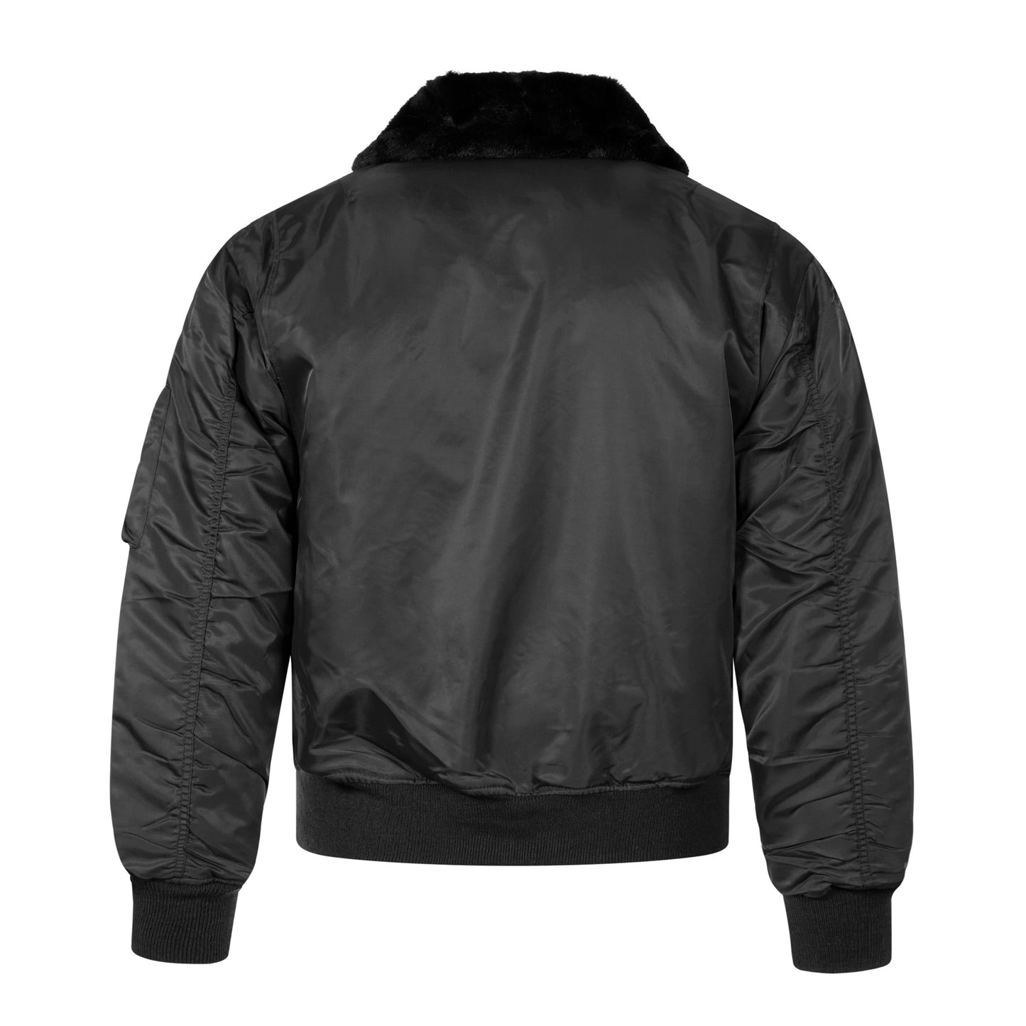 Bomber Jacket Flight Padded Coat with Fur Collar Cobles MA2 CWU Black