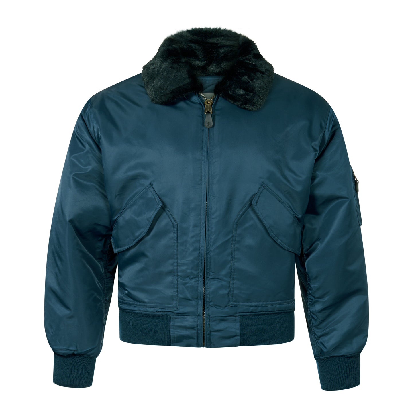 Bomber Jacket Flight Padded Coat with Fur Collar Cobles MA2 CWU Navy