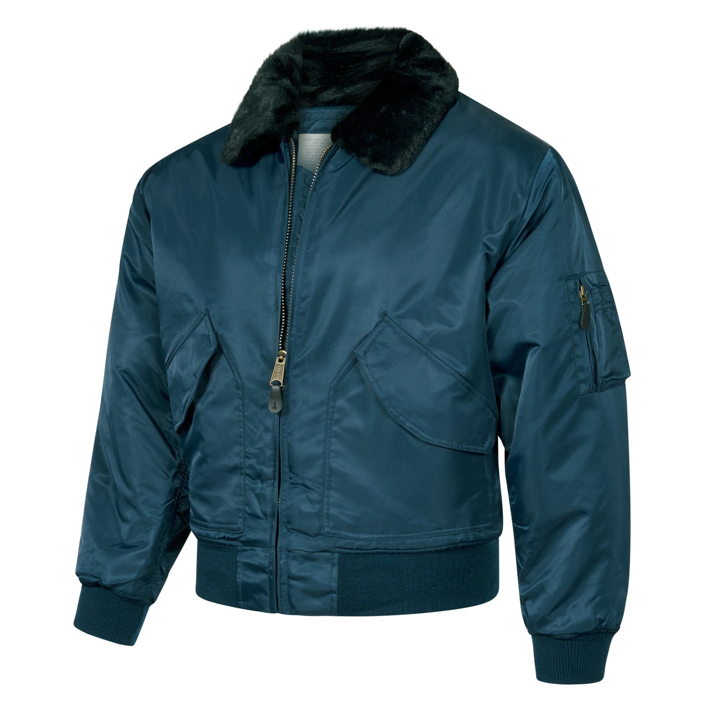 Bomber Jacket Flight Padded Coat with Fur Collar Cobles MA2 CWU Navy
