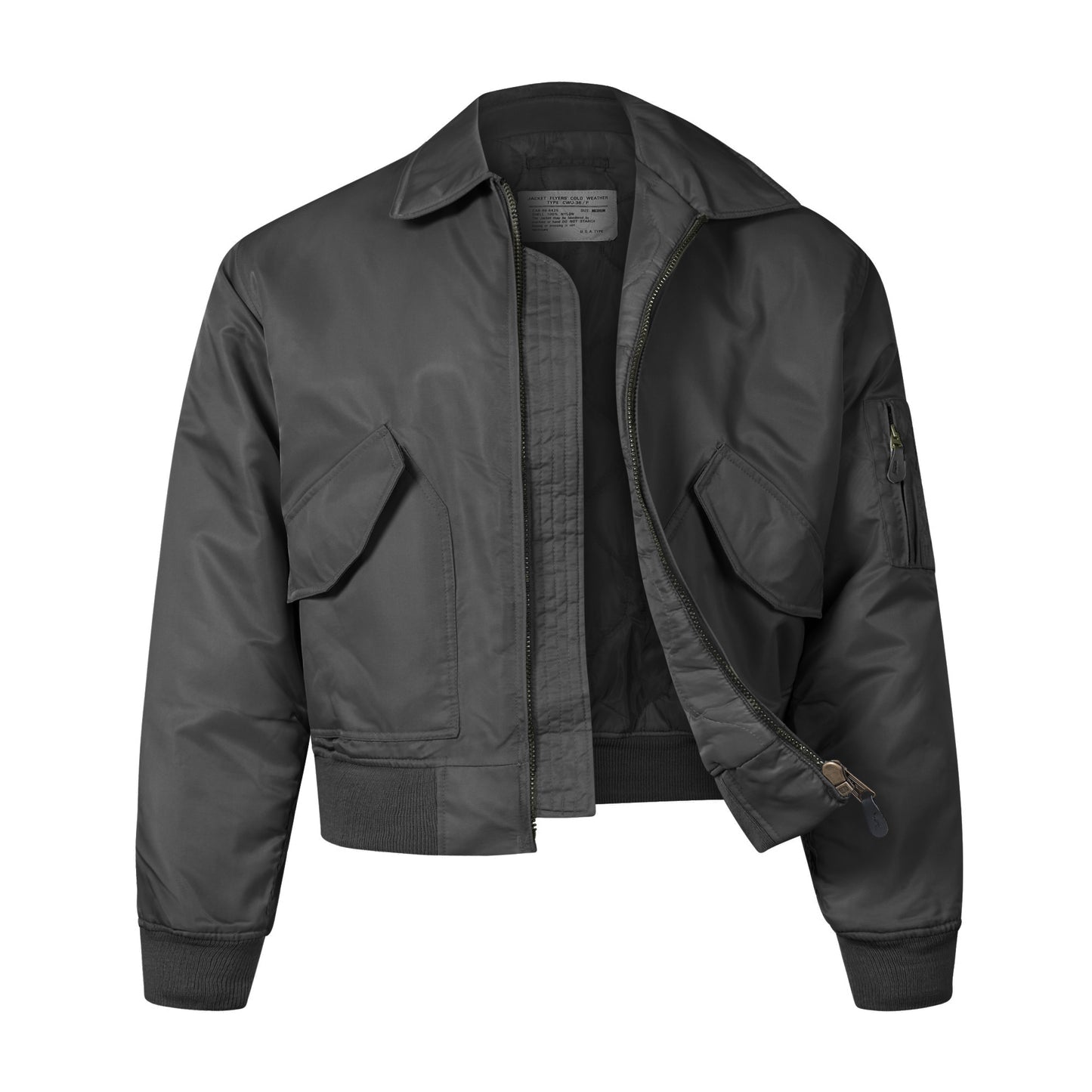 Bomber Jacket Flight Padded Coat MA2 CWU Black