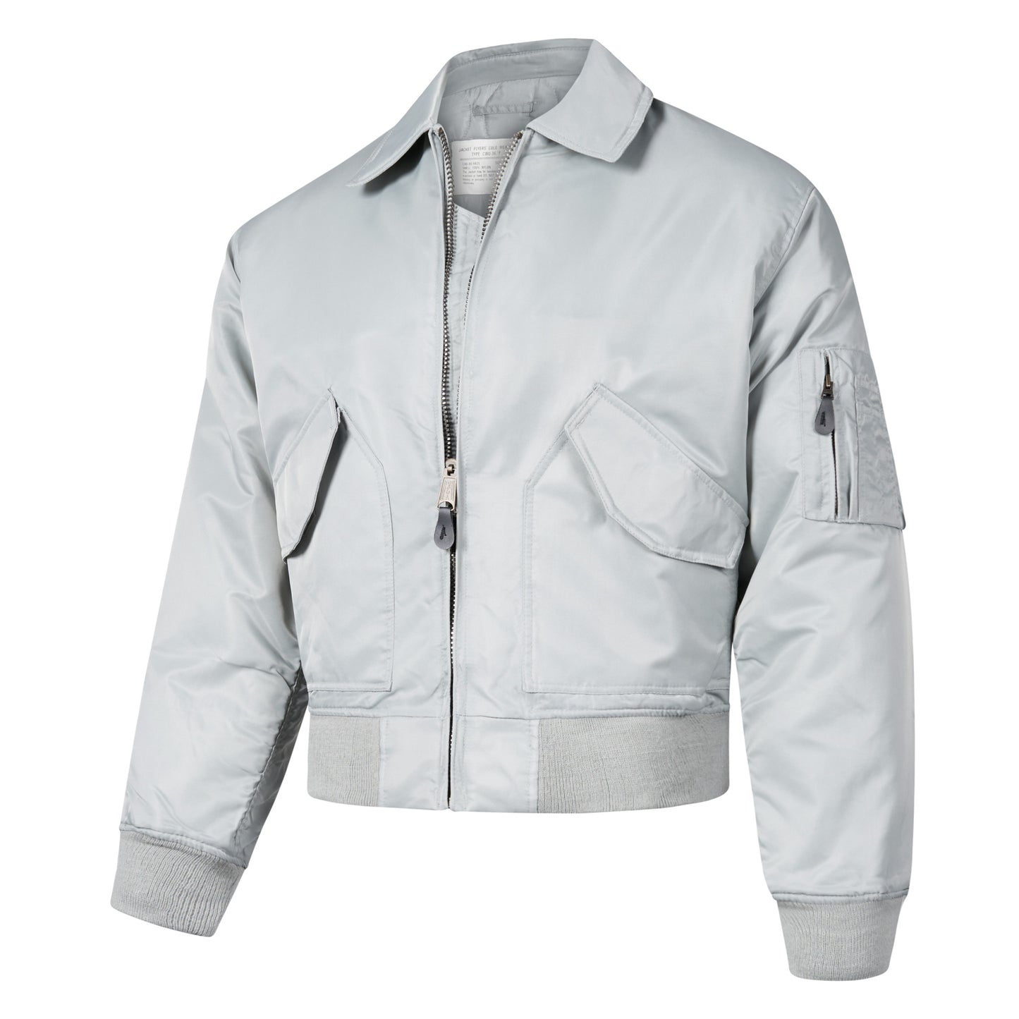 Bomber Jacket Flight Padded Coat MA2 CWU Silver