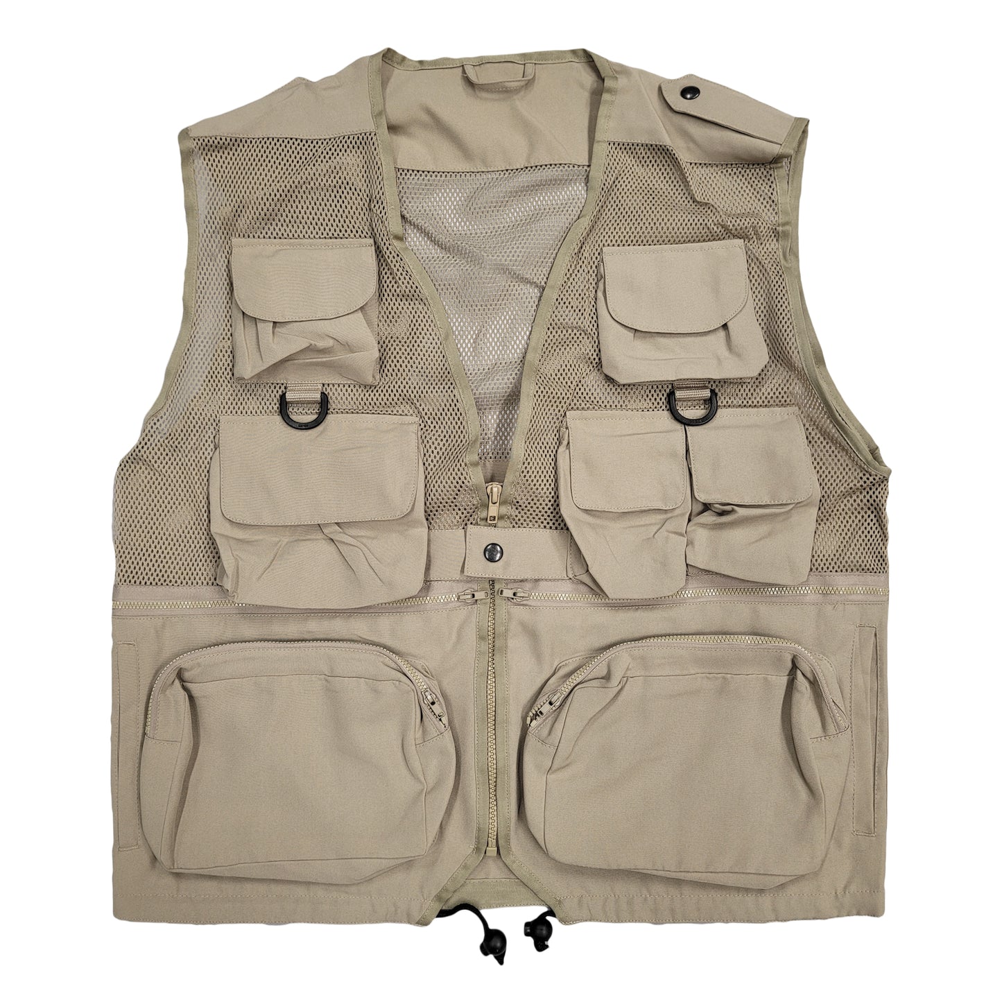 Original US Army Vest Multi Pocket Mesh Top Beige