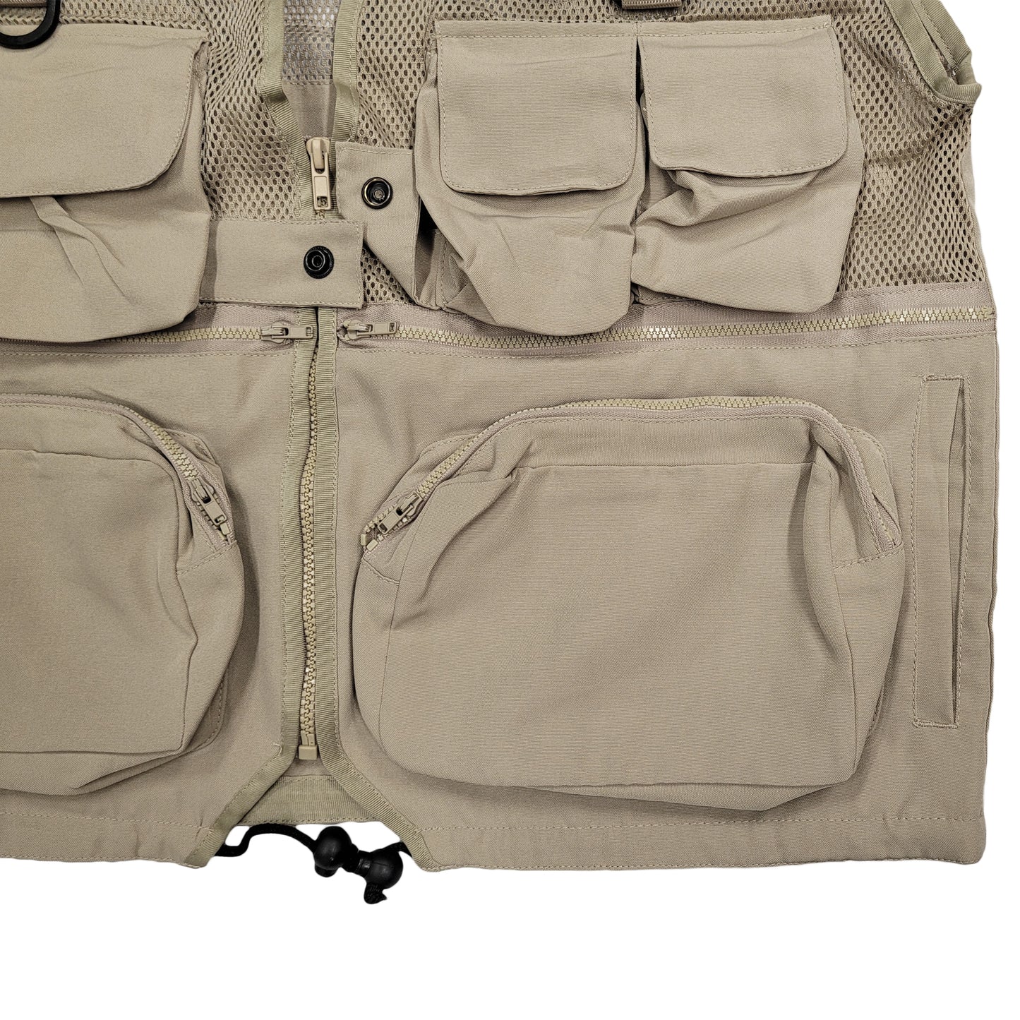 Original US Army Vest Multi Pocket Mesh Top Beige