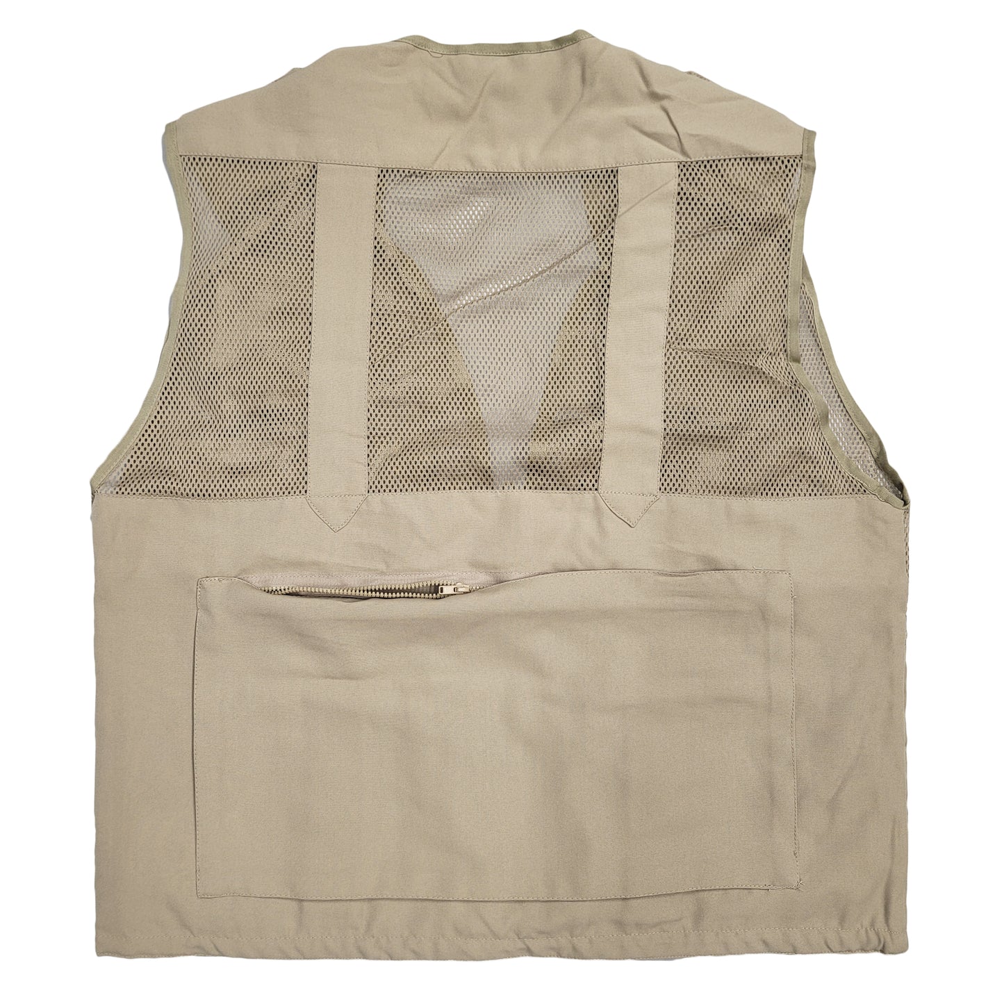 Original US Army Vest Multi Pocket Mesh Top Beige