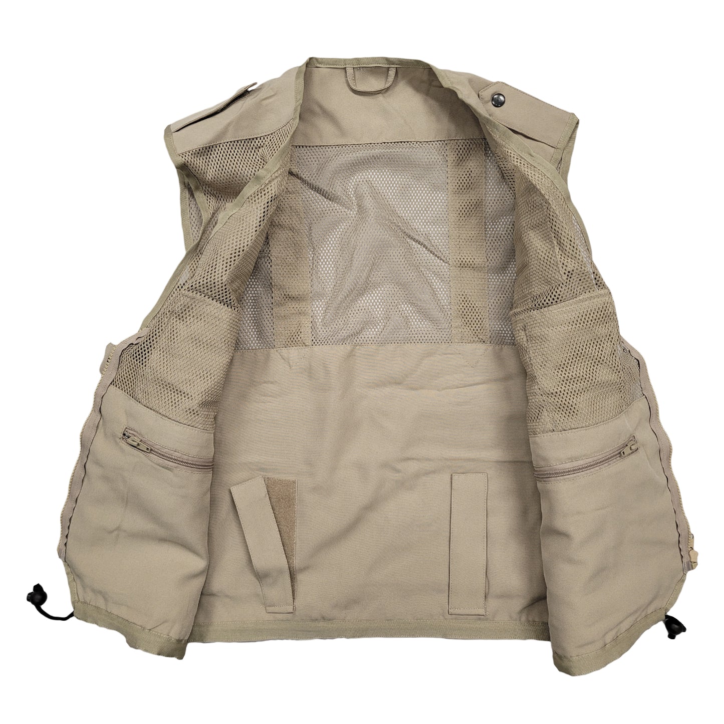 Original US Army Vest Multi Pocket Mesh Top Beige