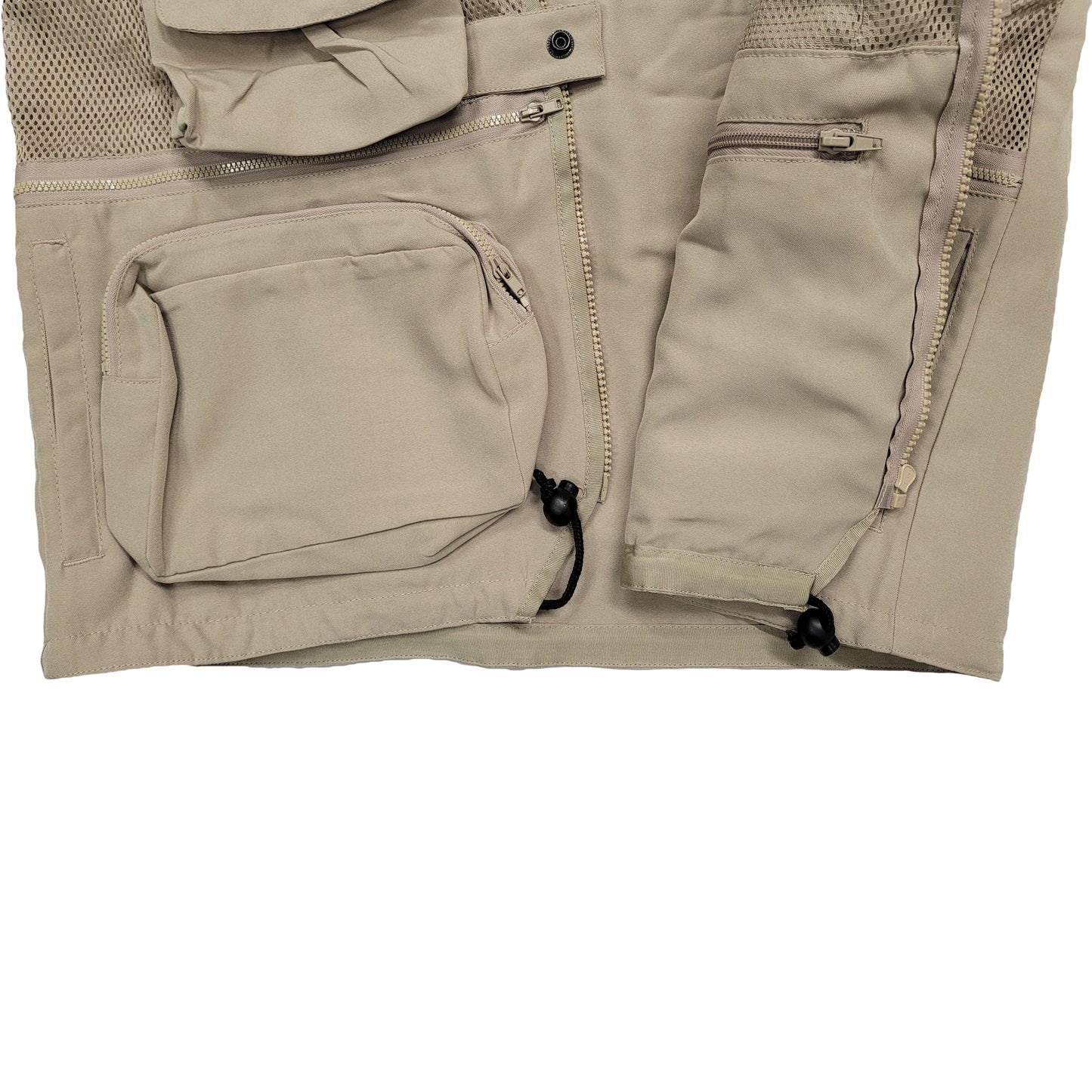 Original US Army Vest Multi Pocket Mesh Top Beige