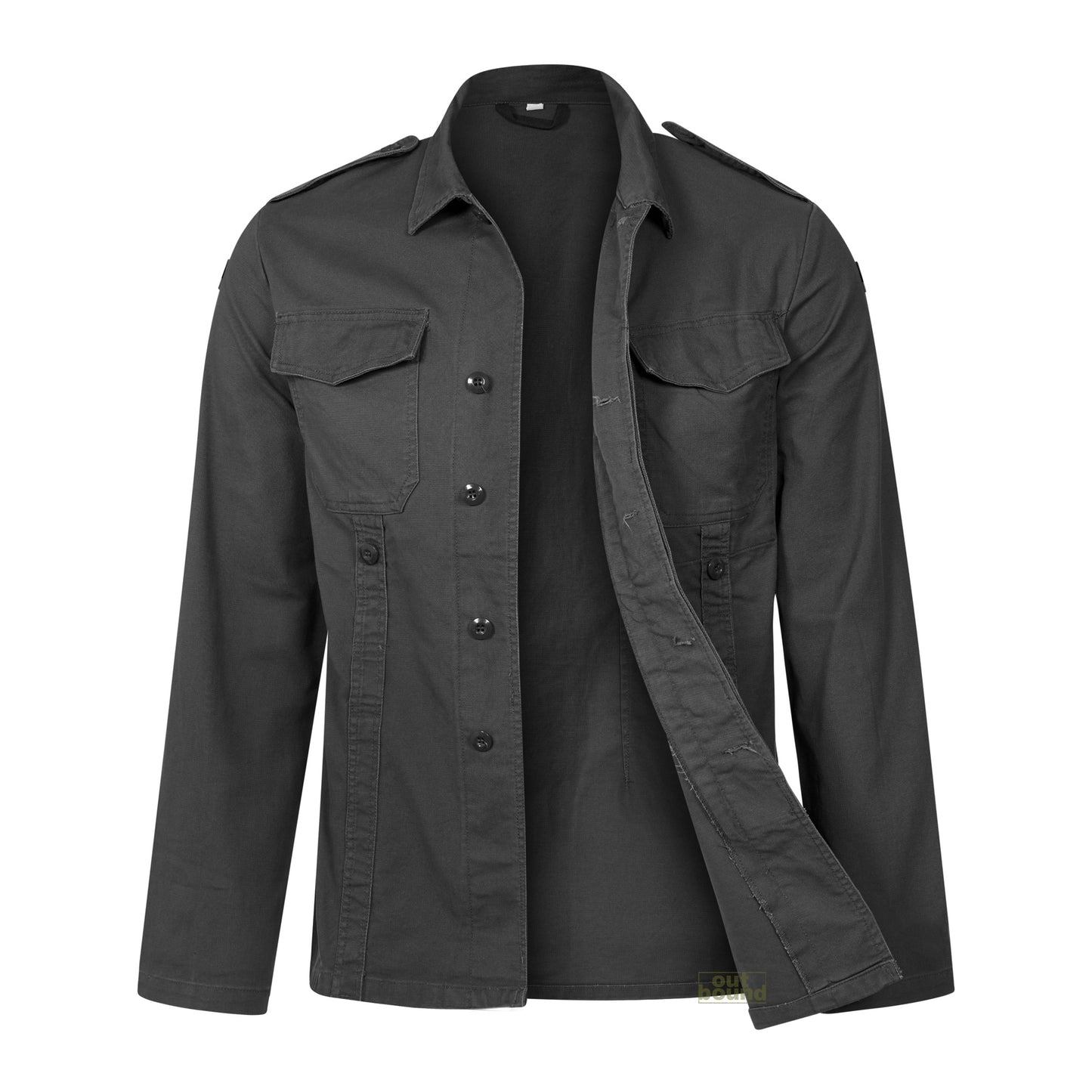 Moleskin Jacket Durable Heavy Duty Cotton Combat Cargo Top Black