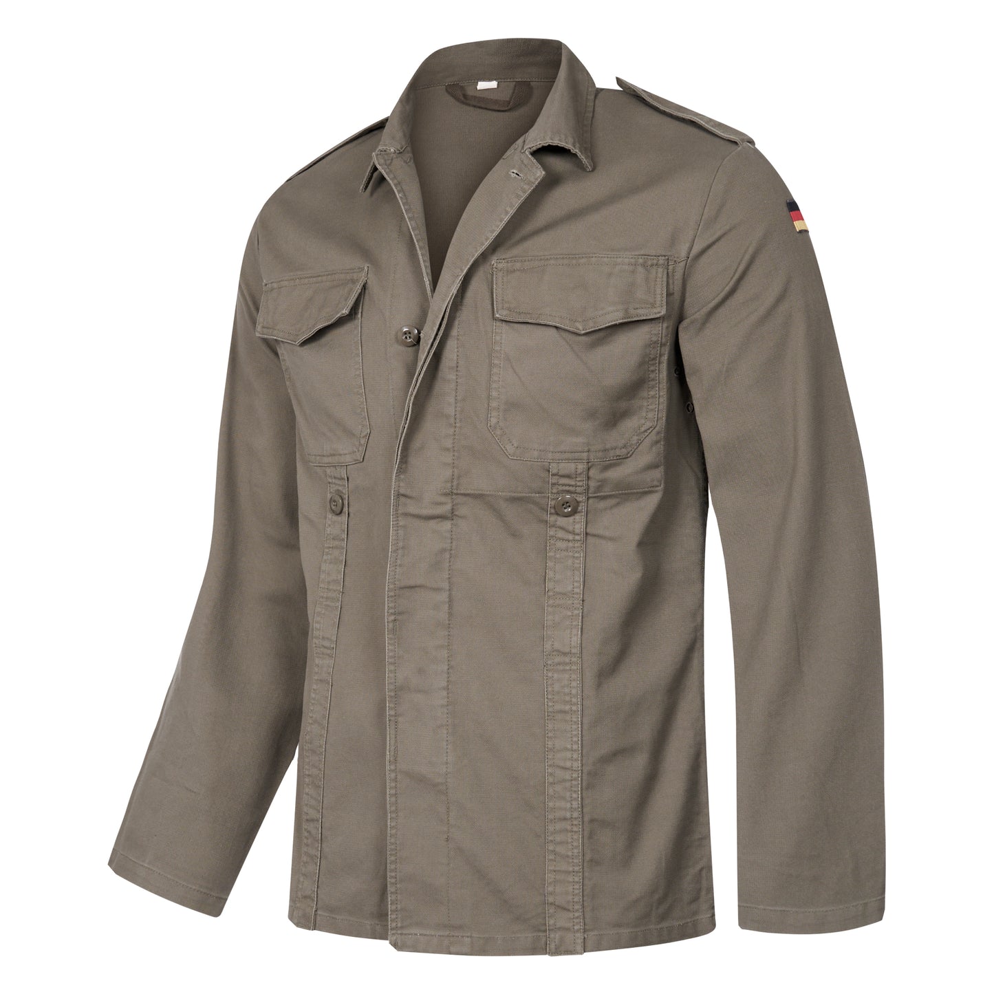 Original German Moleskin Jacket Bundeswehr Military Combat Surplus Vintage Light Field Coat Olive