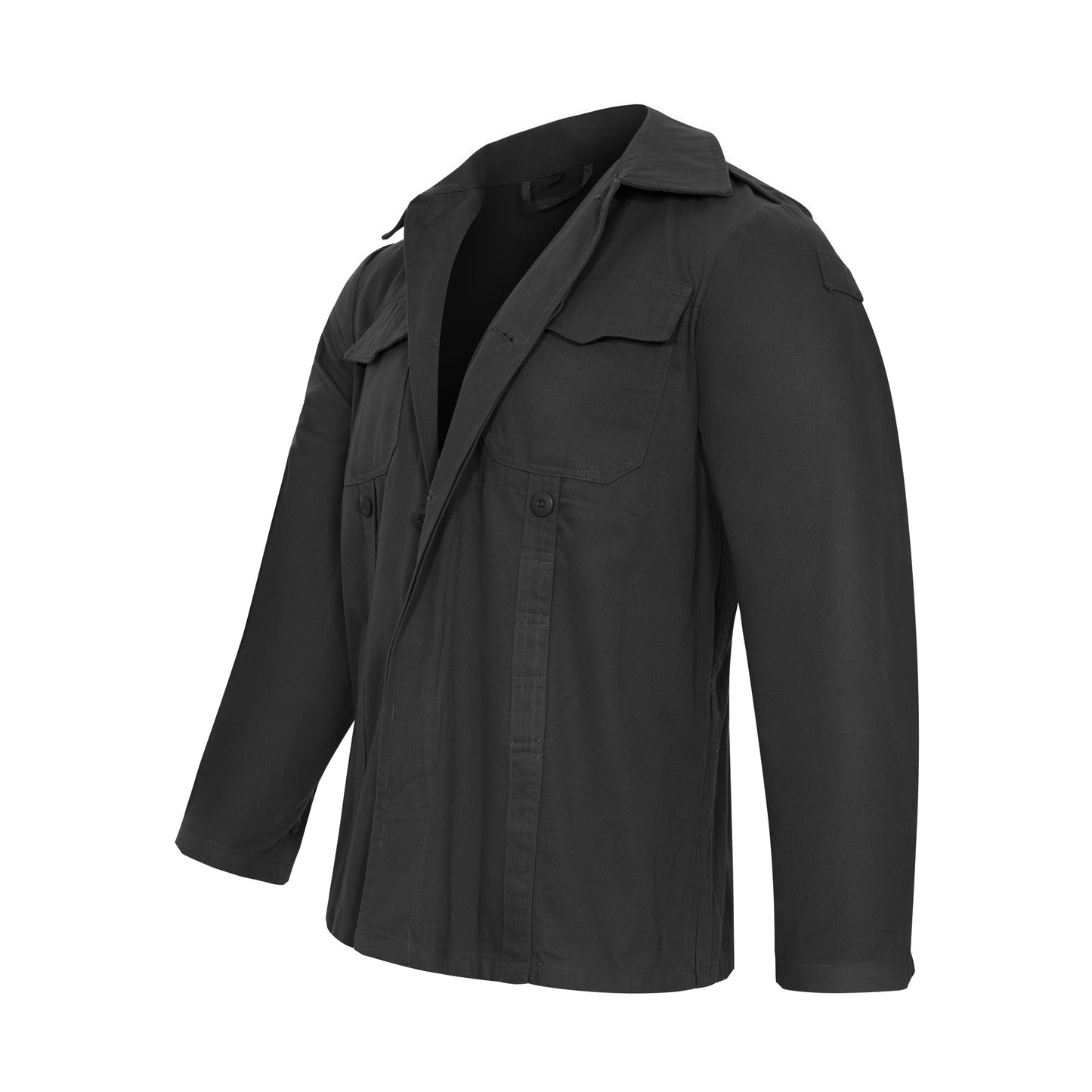 Moleskin Jacket Soft Cotton Twill Military Style Combat Top Black