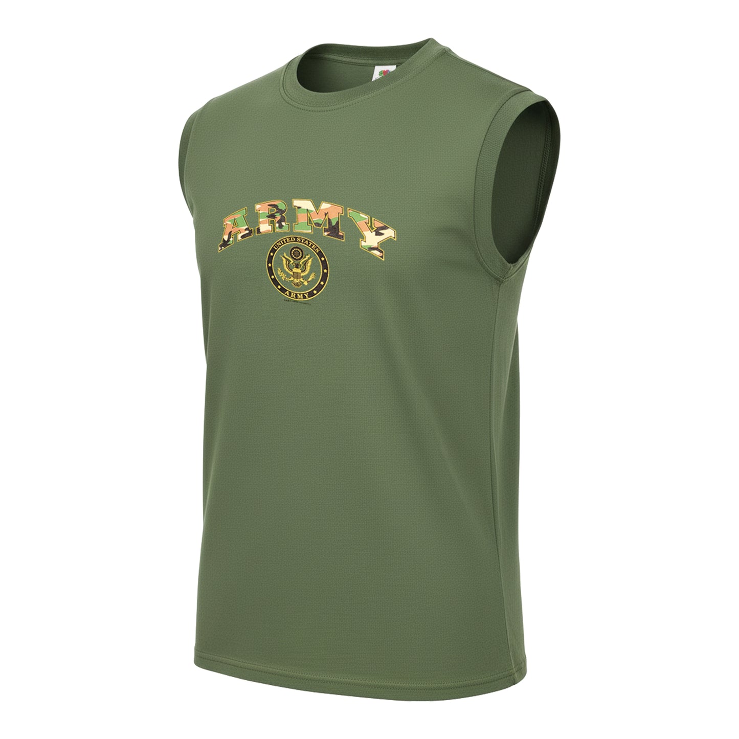 Army Vest ARMY Printed Cotton Combat Sleevesless Top Olive