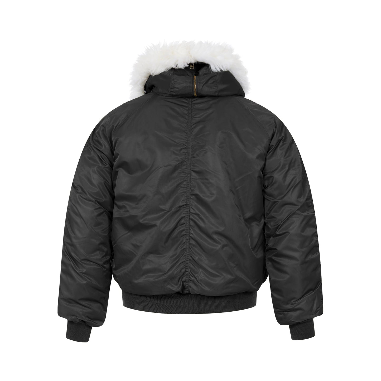 N-2B Parka Flight Short Hooded Bomber Jacket Black