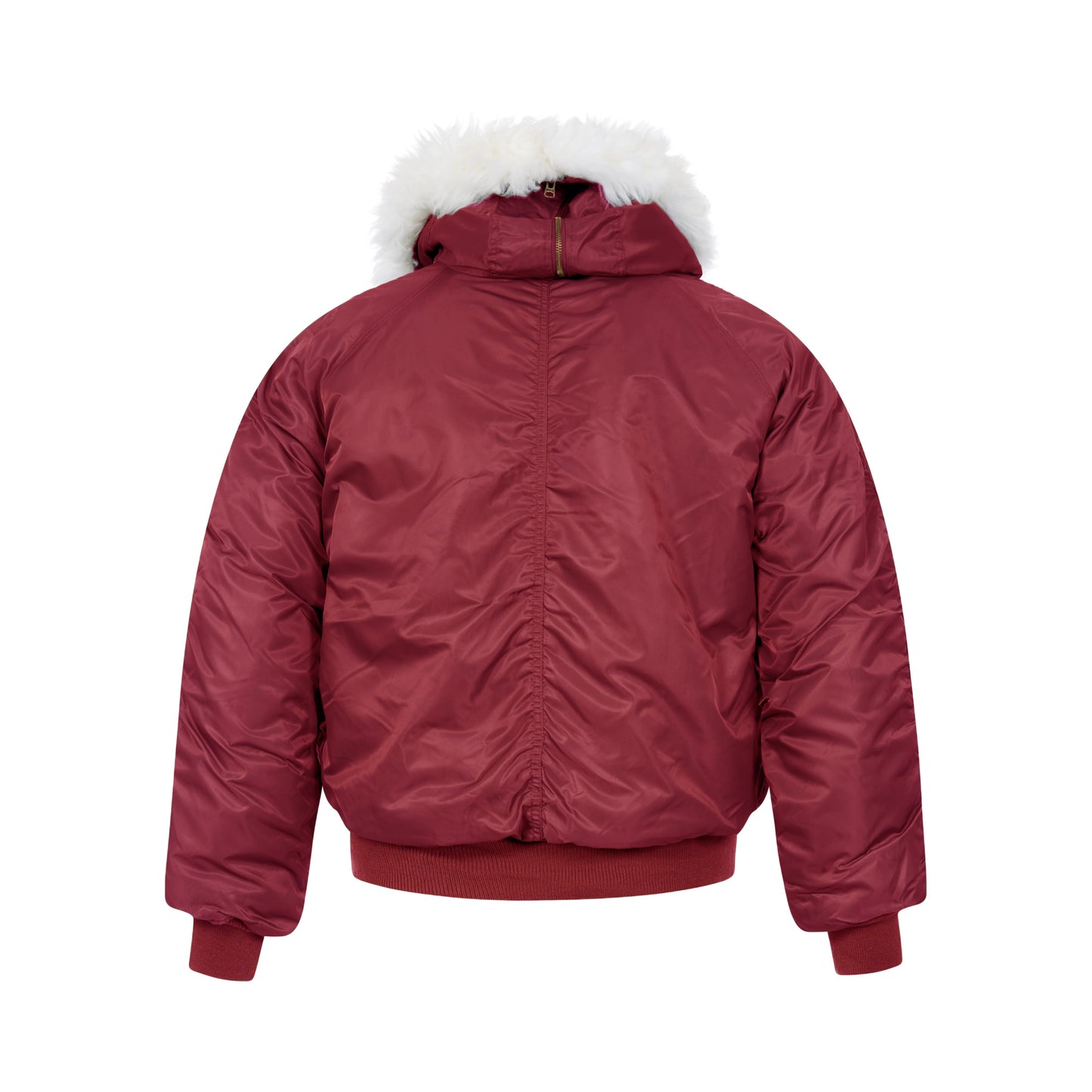 N-2B Parka Flight Short Hooded Bomber Jacket Maroon