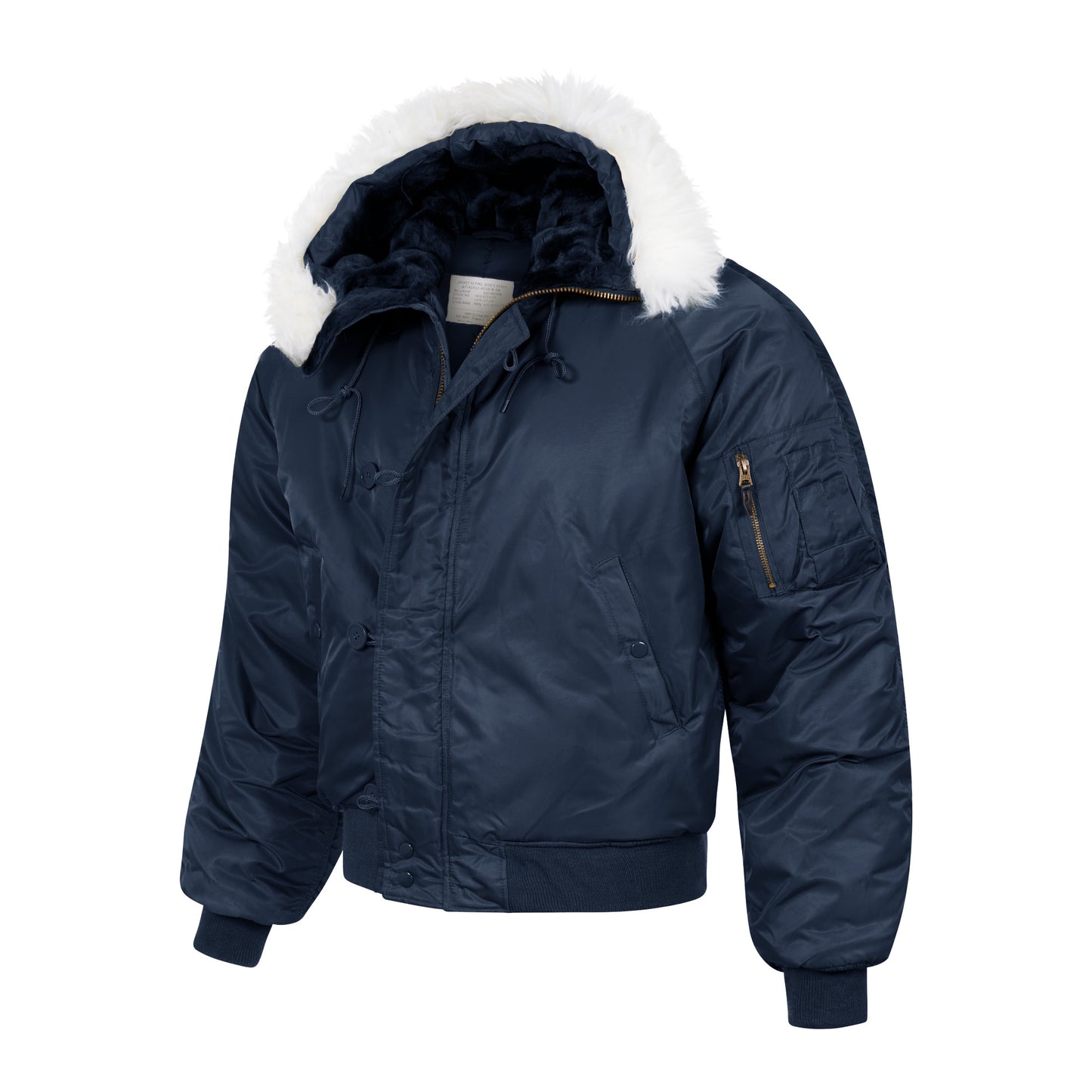 N-2B Parka Flight Short Hooded Bomber Jacket Navy