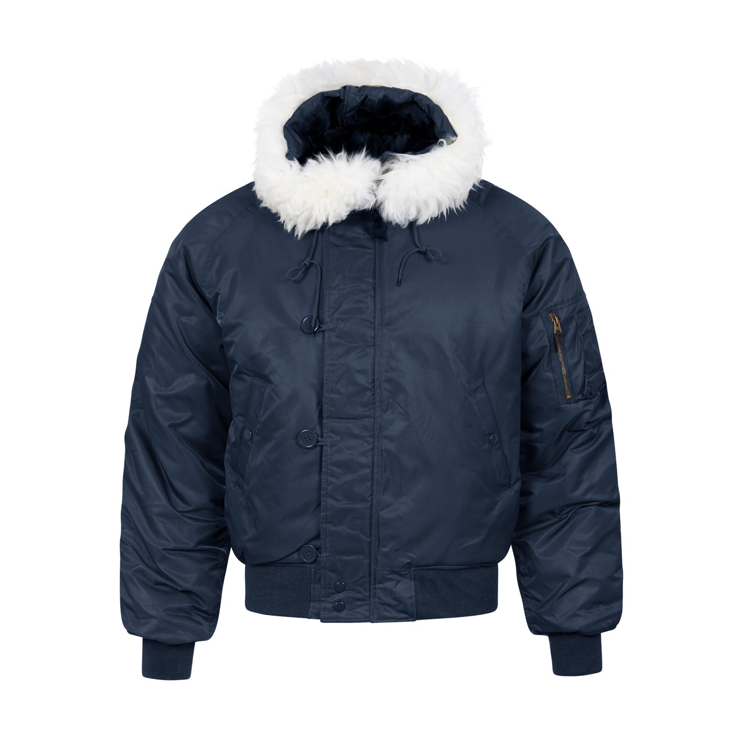 N-2B Parka Flight Short Hooded Bomber Jacket Navy