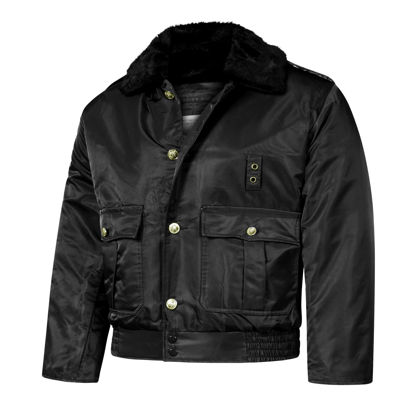 Padded Jacket NYPD Style Insulated Bomber Black