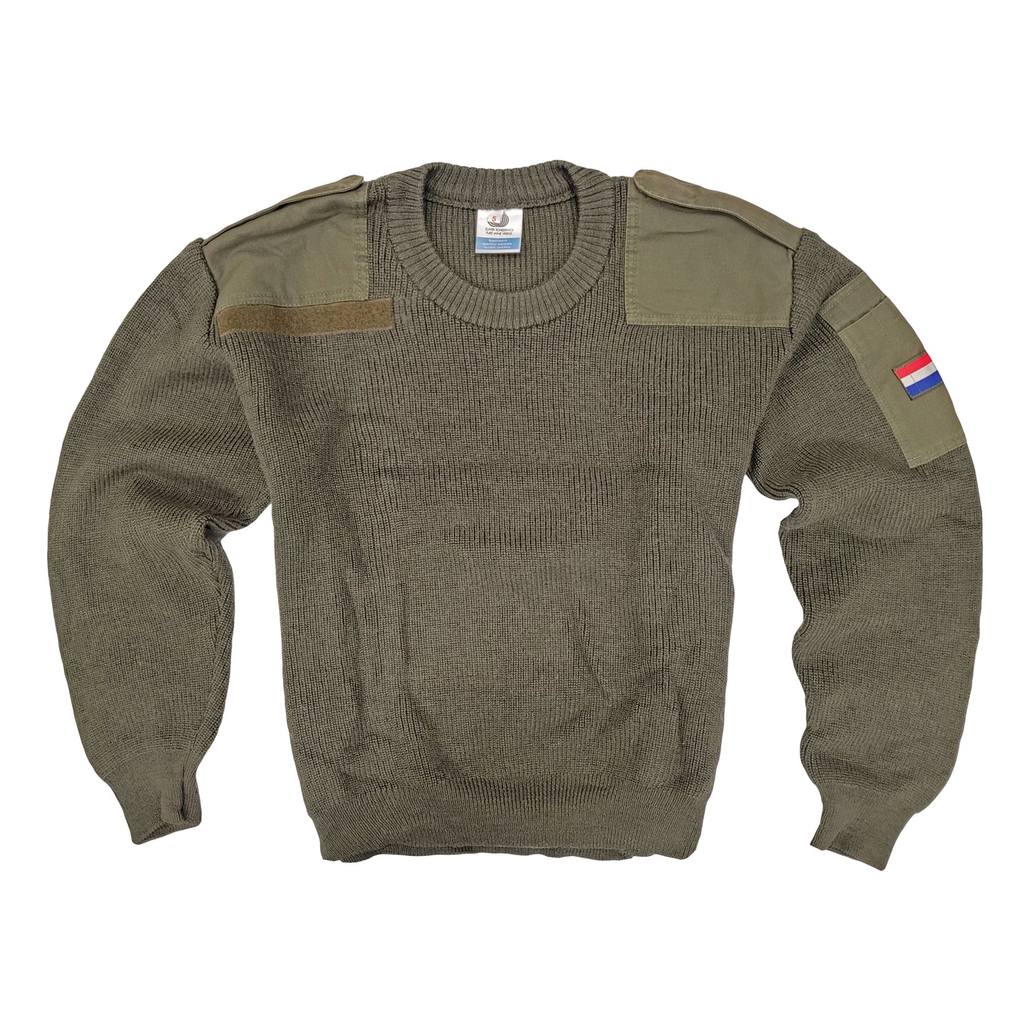 Original Army Wool Jumper Dutch Military Pullover Olive