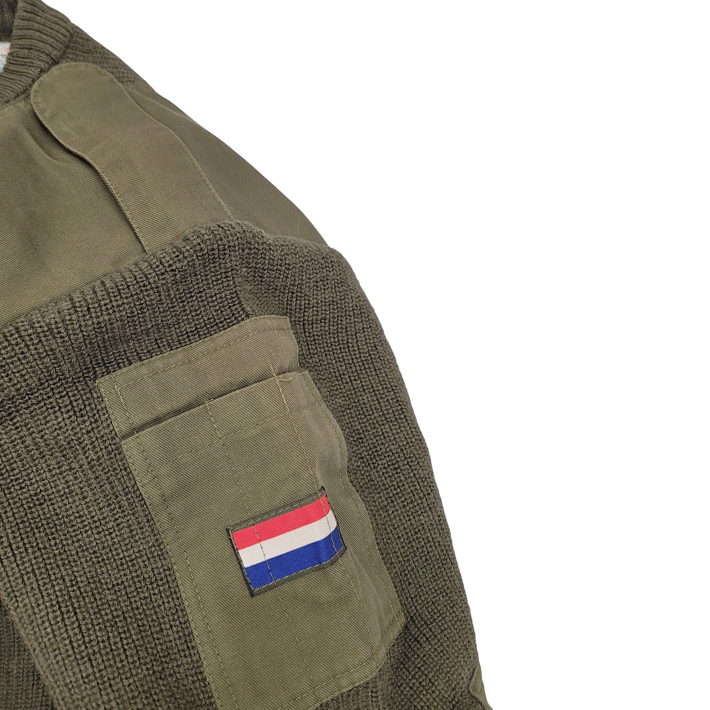 Original Army Wool Jumper Dutch Military Pullover Olive