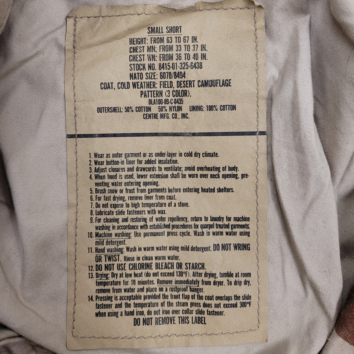 Original US M65 Jacket Combat Field Coat Military Vintage Surplus Tri Desert Minor Defects US Tri Desert (3D)