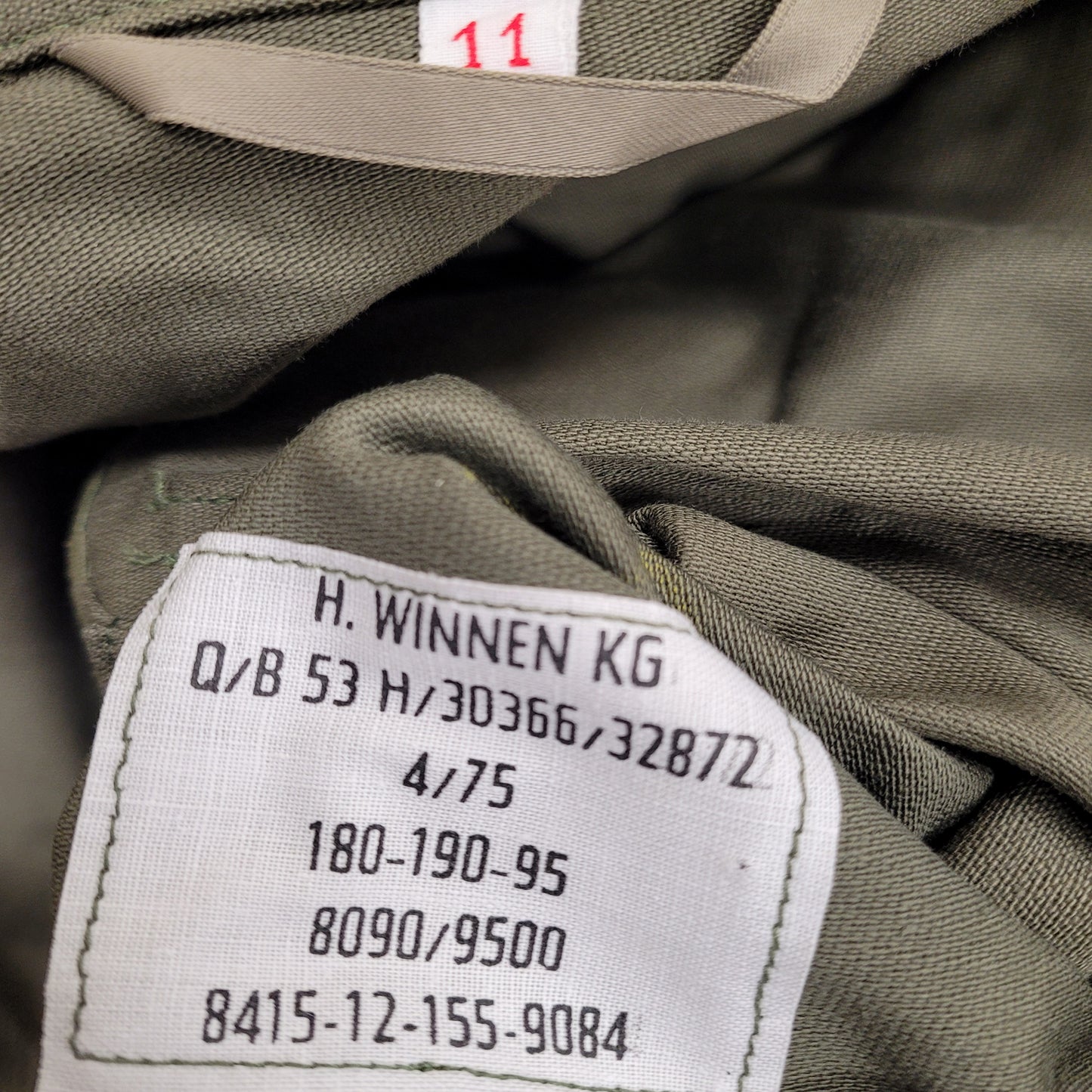 Original German Army Moleskin Jacket Vintage Coat Olive Green