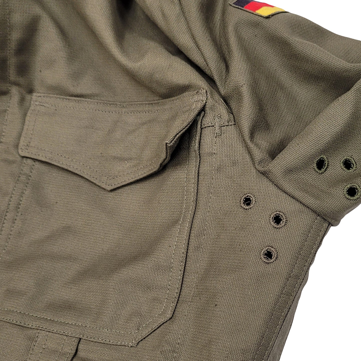 Original German Army Moleskin Jacket Vintage Coat Olive Green