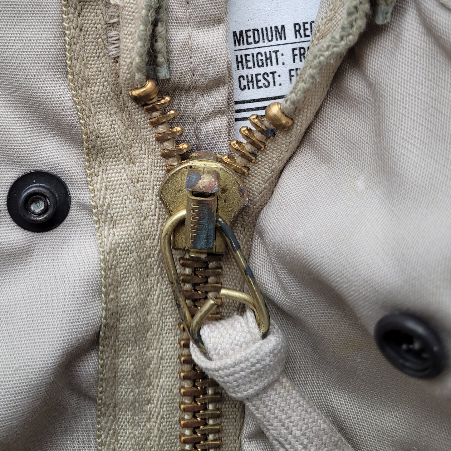 Original US M65 Jacket Combat Field Coat Military Vintage Surplus Beige