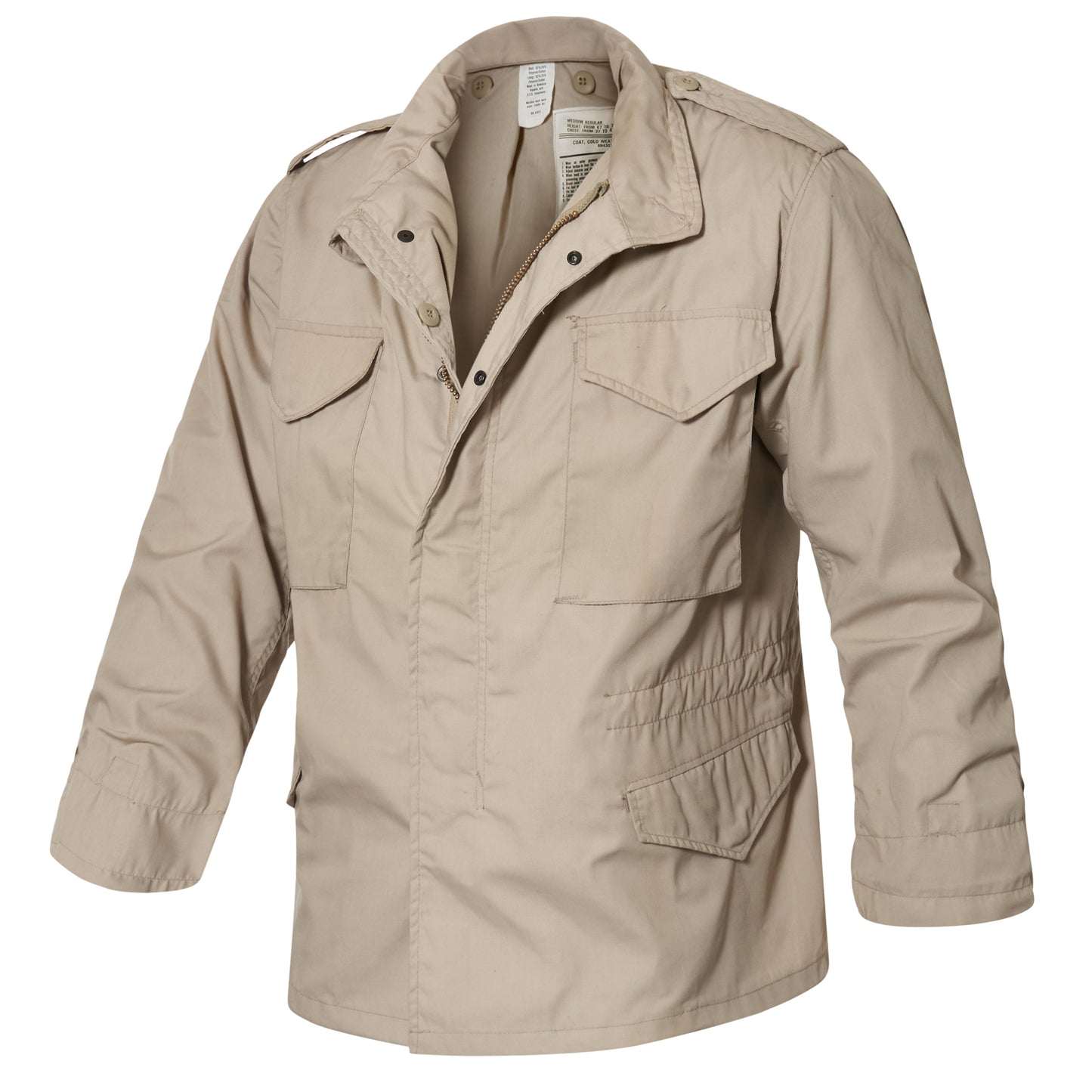 Original US M65 Jacket Combat Field Coat Military Vintage Surplus Beige