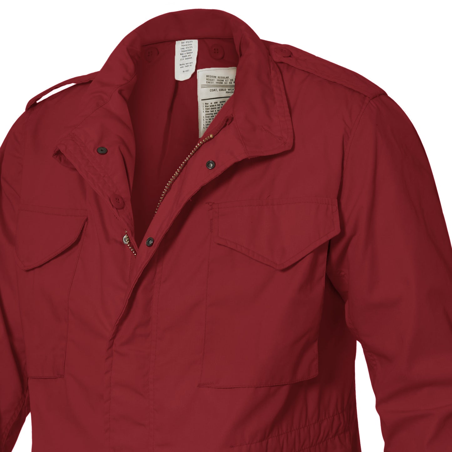 Original US M65 Jacket Combat Field Coat Military Vintage Surplus Maroon