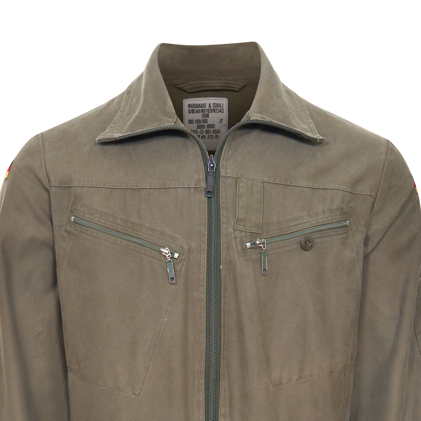 Army Tanksuit Original German Military Vintage Surplus Suit Shell Used Olive