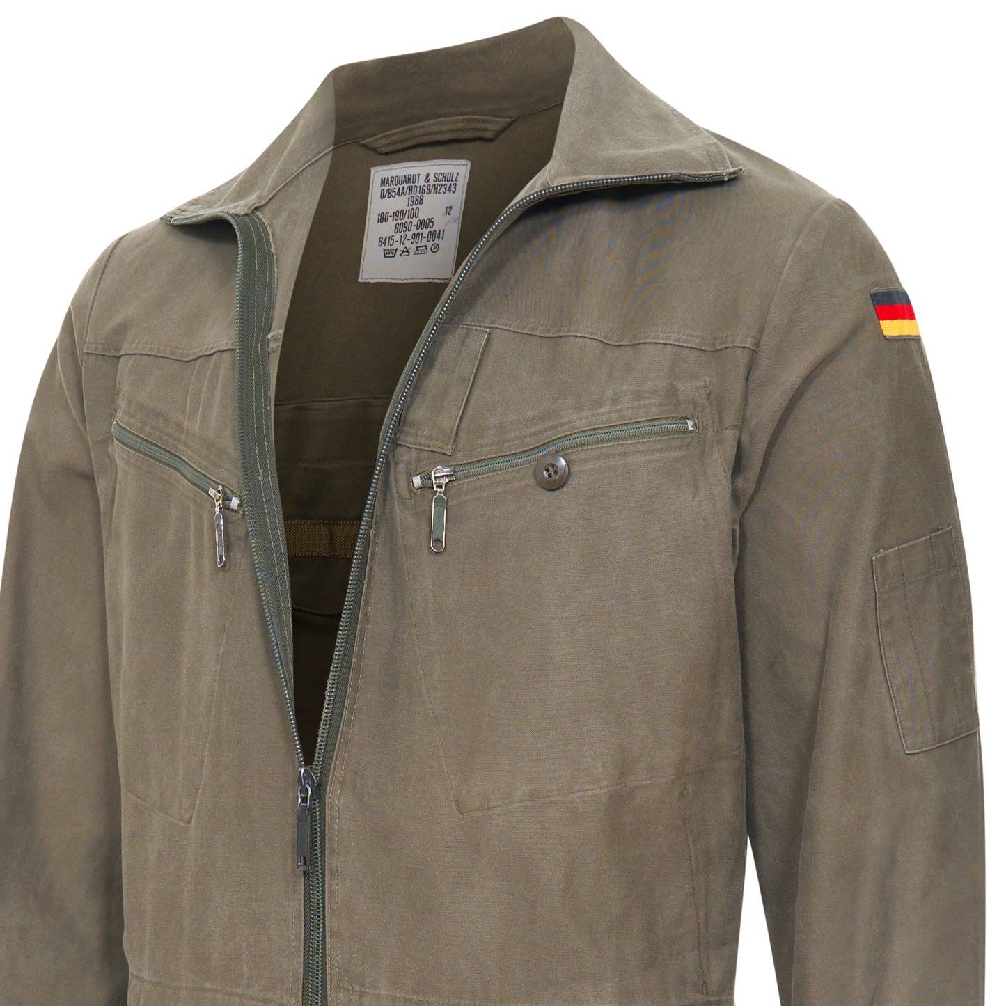 Army Tanksuit Original German Military Vintage Surplus Suit Shell Used Olive