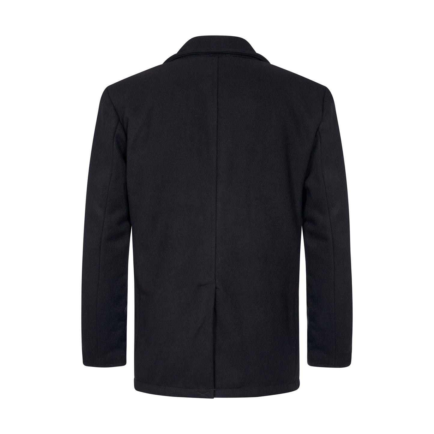 Pea Coat US Navy Military Style Wool Jacket Black