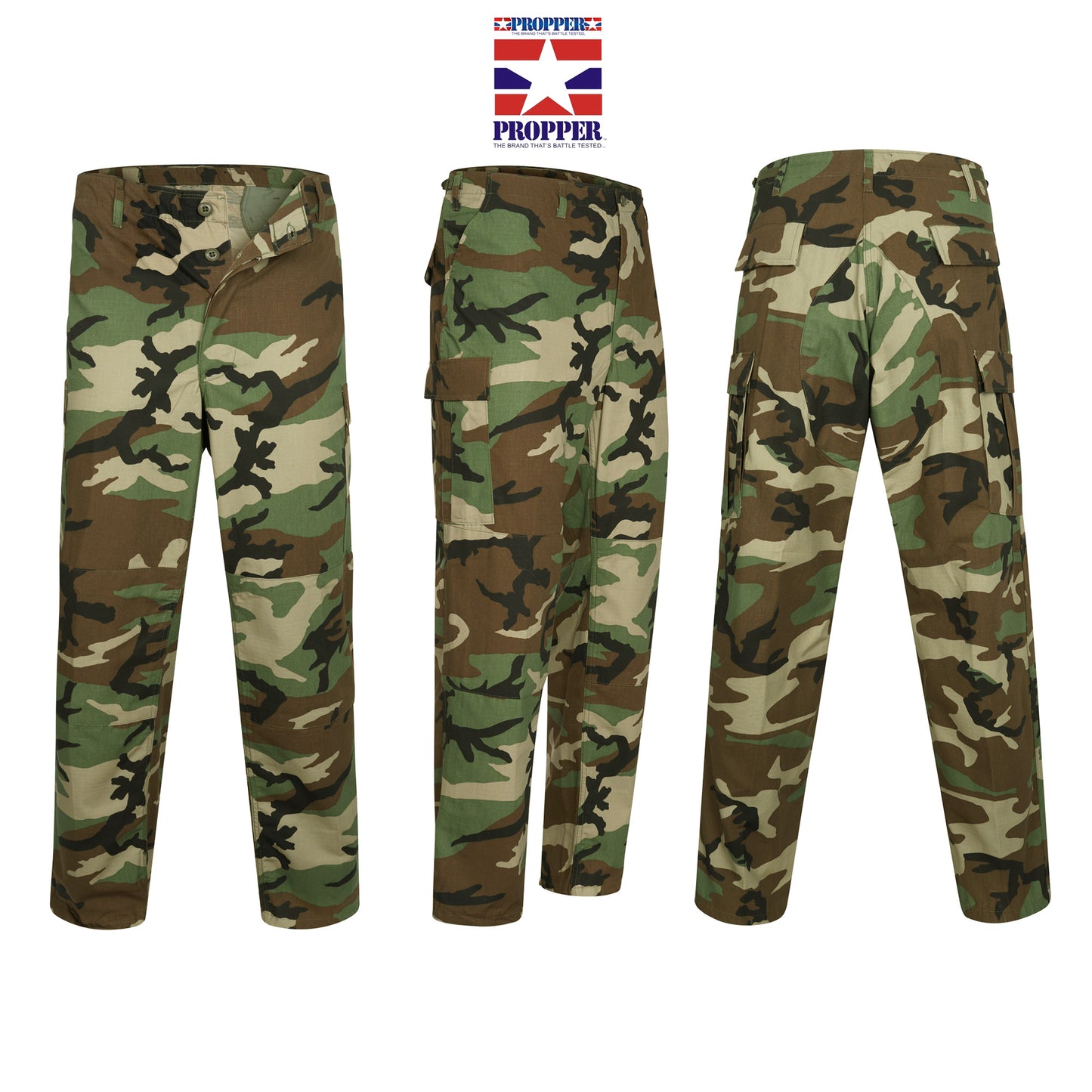 Army Trouser Original US Propper Ripstop Combat Pant Woodland Camo