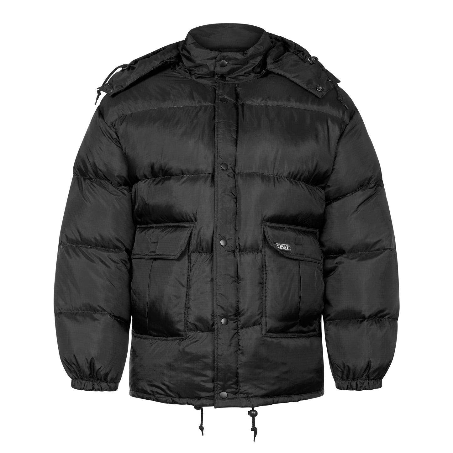 Puffer Jacket Winter Padded Insulated Warm Long Coat Black