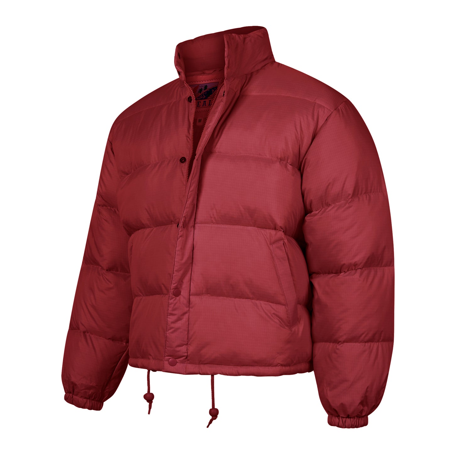 Puffer Jacket Winter Padded Insulated Warm Coat Bomber Maroon