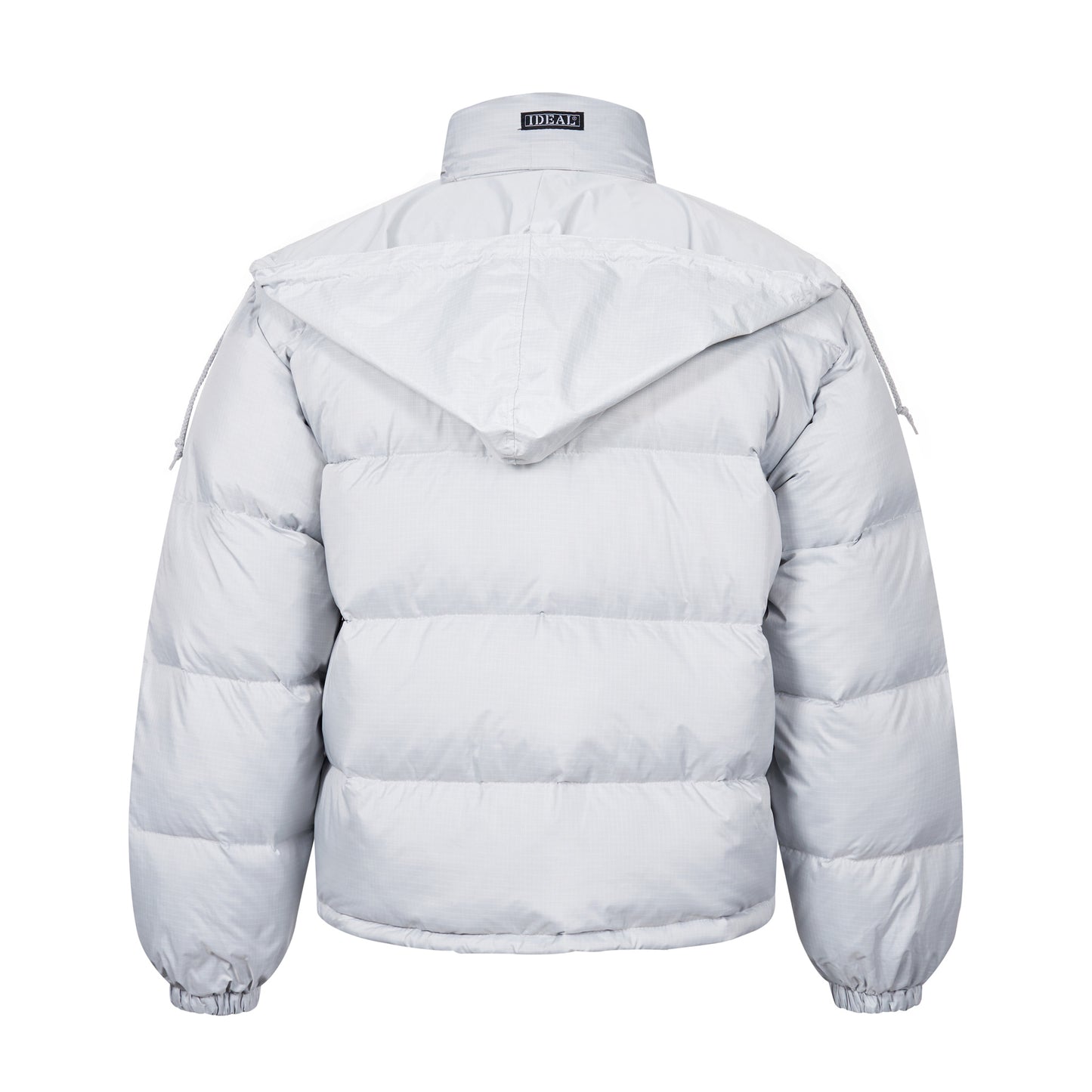 Puffer Jacket Winter Padded Insulated Warm Coat Bomber Silver