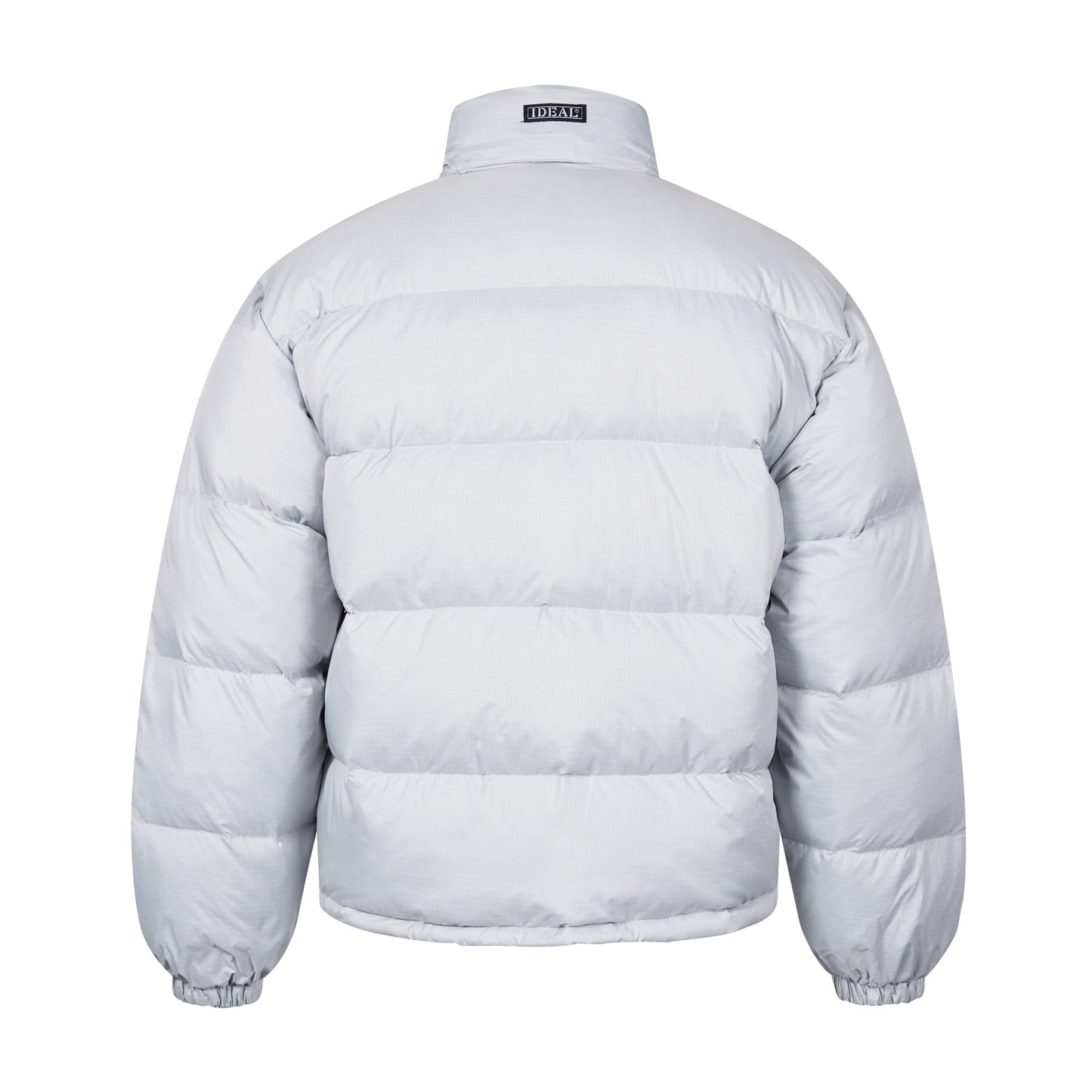 Puffer Jacket Winter Padded Insulated Warm Coat Bomber Silver