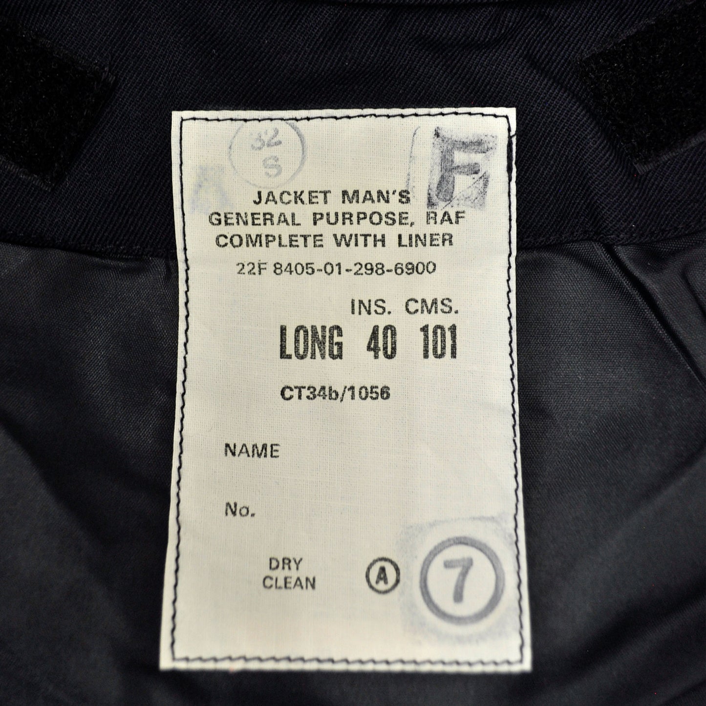 Original British Royal Air Force Jacket Lined Cargo Work Uniform Navy