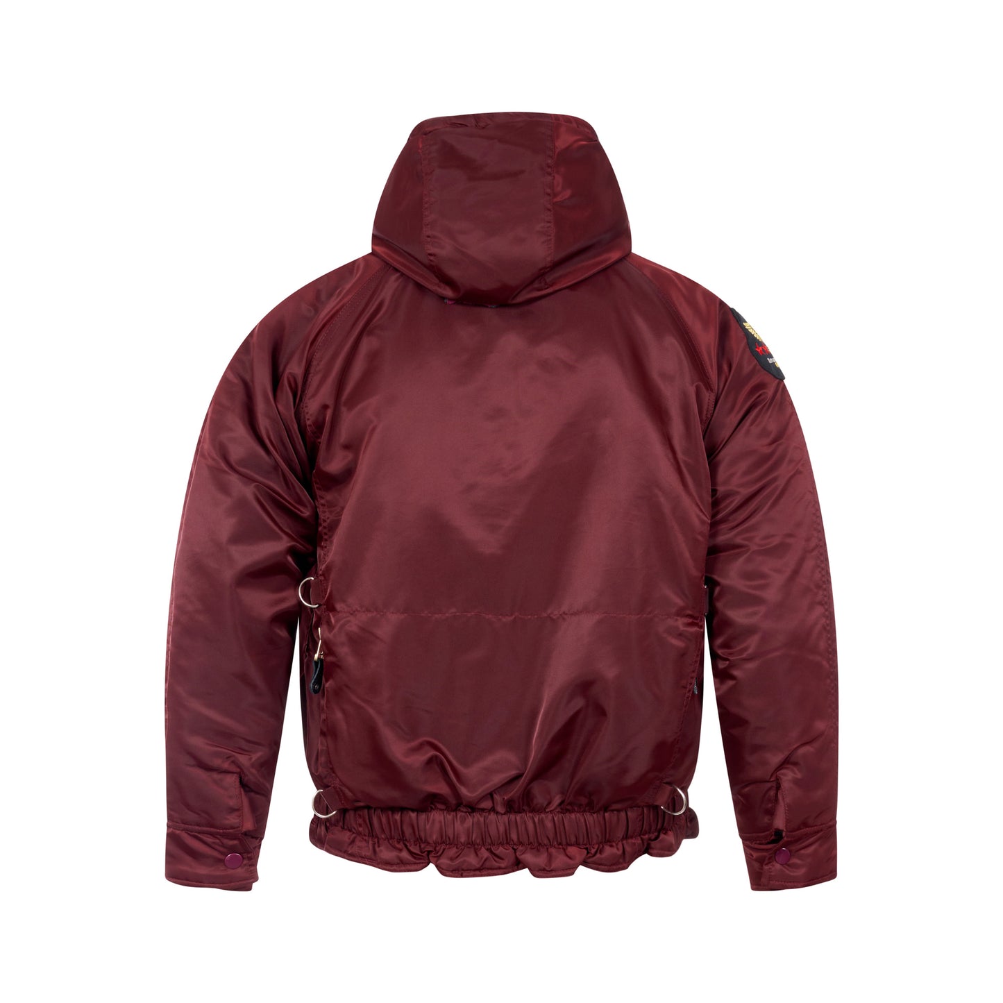 Padded Jacket US Emergency Rescue Bomber Hooded Coat Maroon