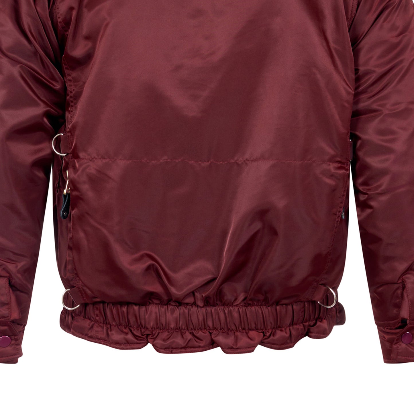 Padded Jacket US Emergency Rescue Bomber Hooded Coat Maroon
