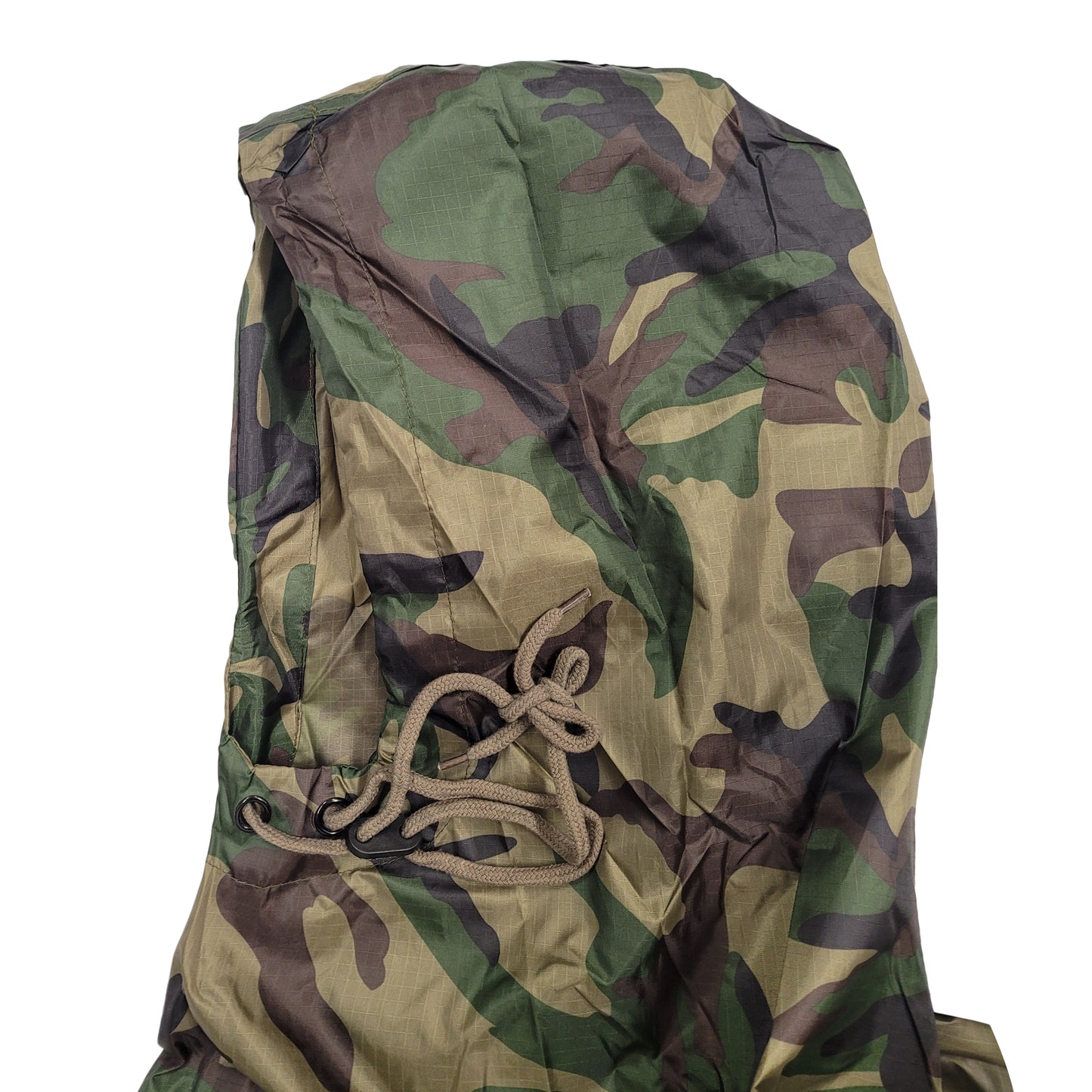 Waterproof Poncho Hiking Camping Travel Ripstop Rain Cover Woodland Camo