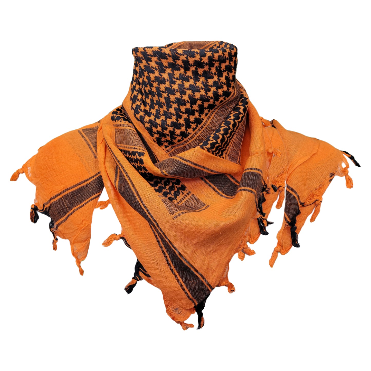 Army Scarf Military Style Combat Tactical Neck Warmer Black / Orange