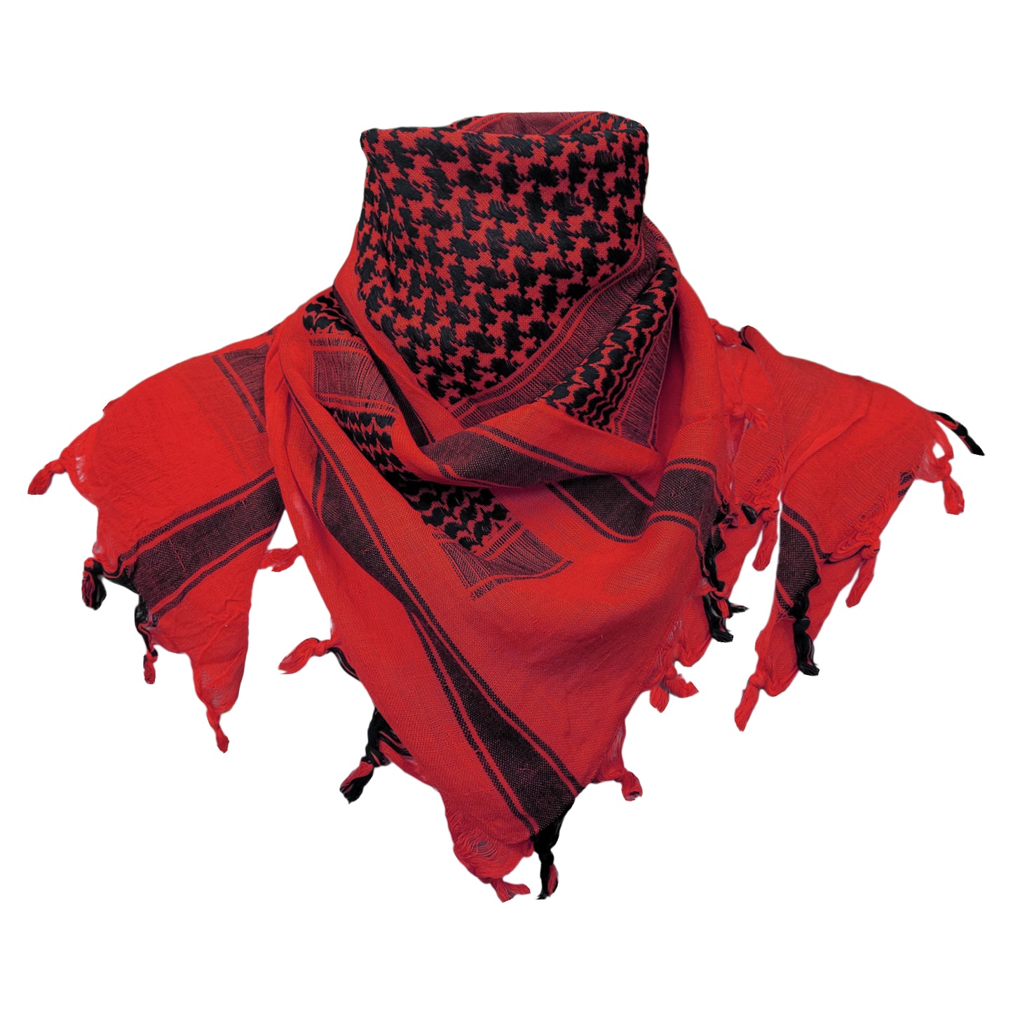 Army Scarf Military Style Combat Tactical Neck Warmer Black / Red