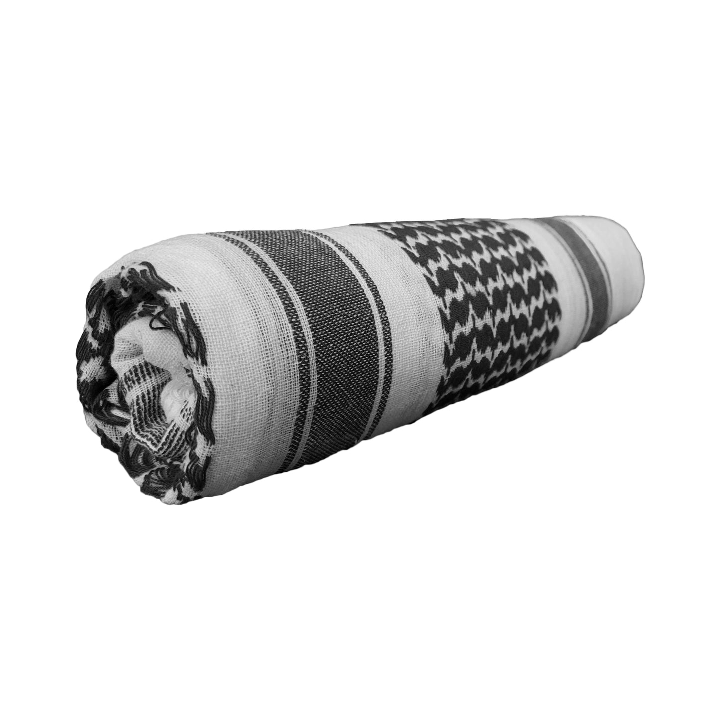 Army Scarf Military Style Combat Tactical Neck Warmer Black / White