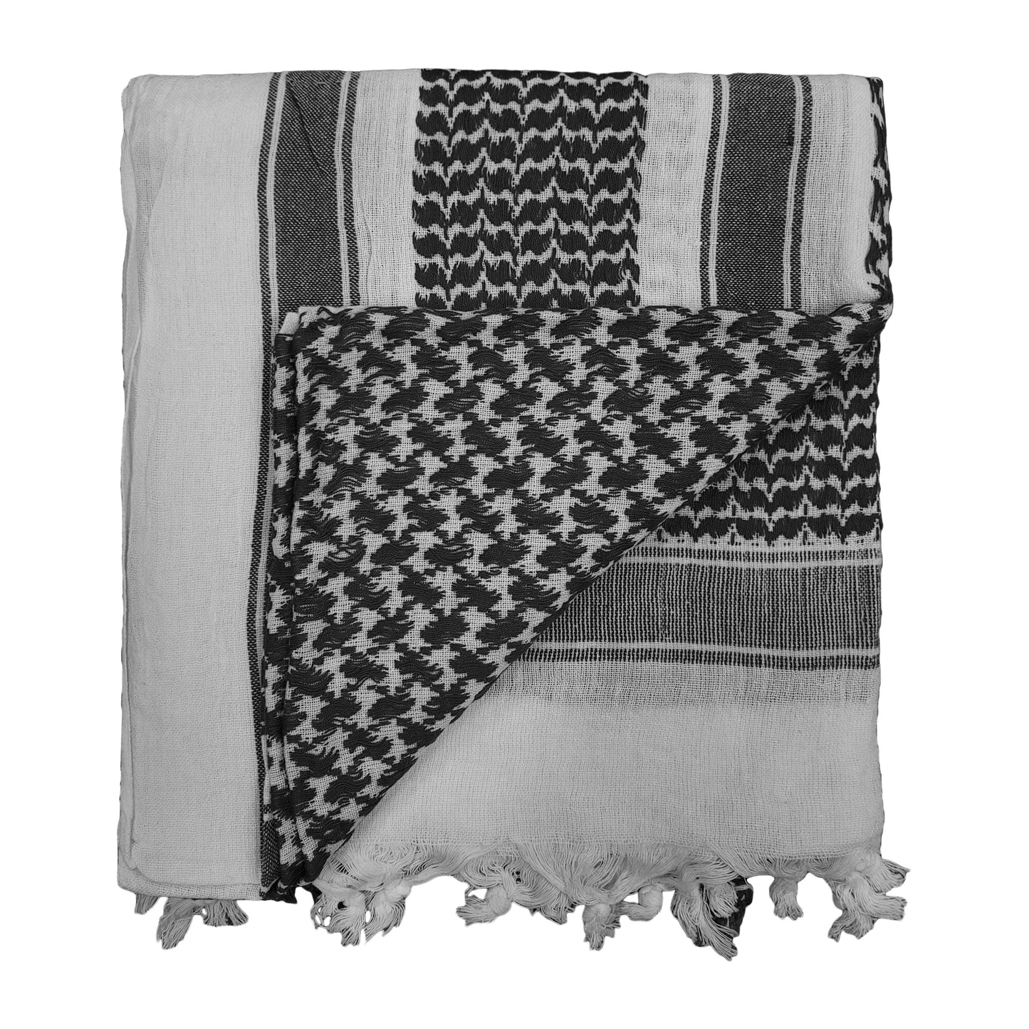 Army Scarf Military Style Combat Tactical Neck Warmer Black / White