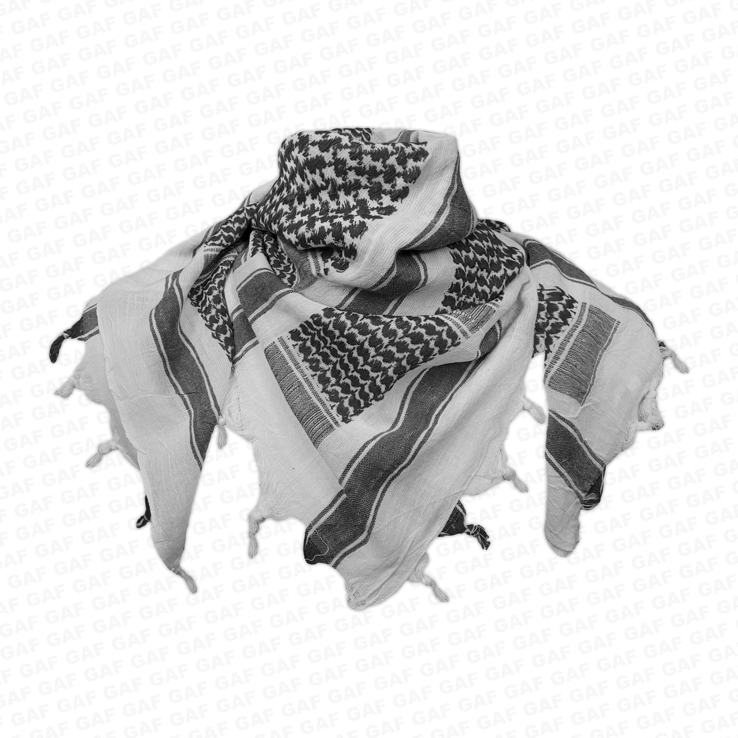 Army Scarf Military Style Combat Tactical Neck Warmer Black / White