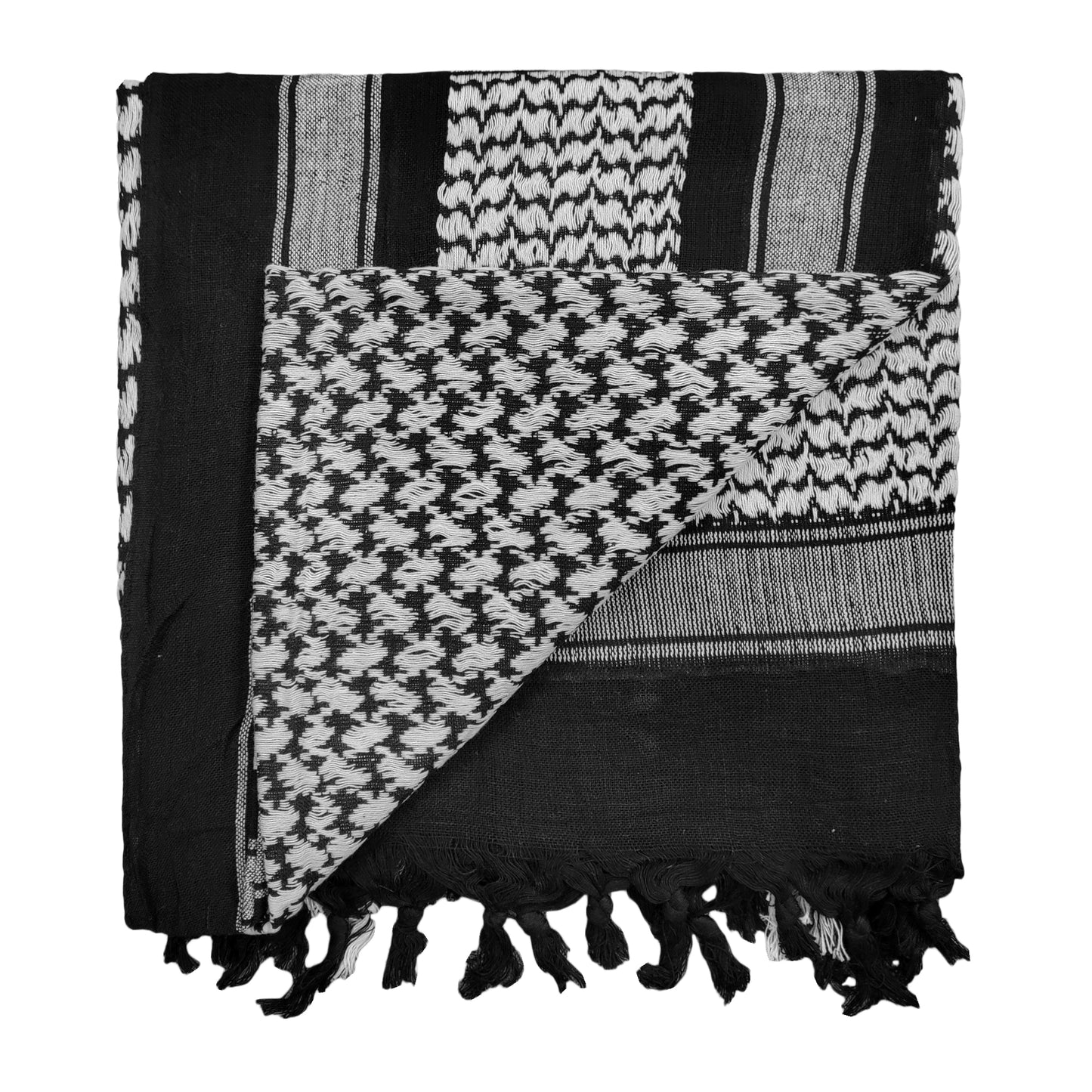Army Scarf Military Style Combat Tactical Neck Warmer White / Black