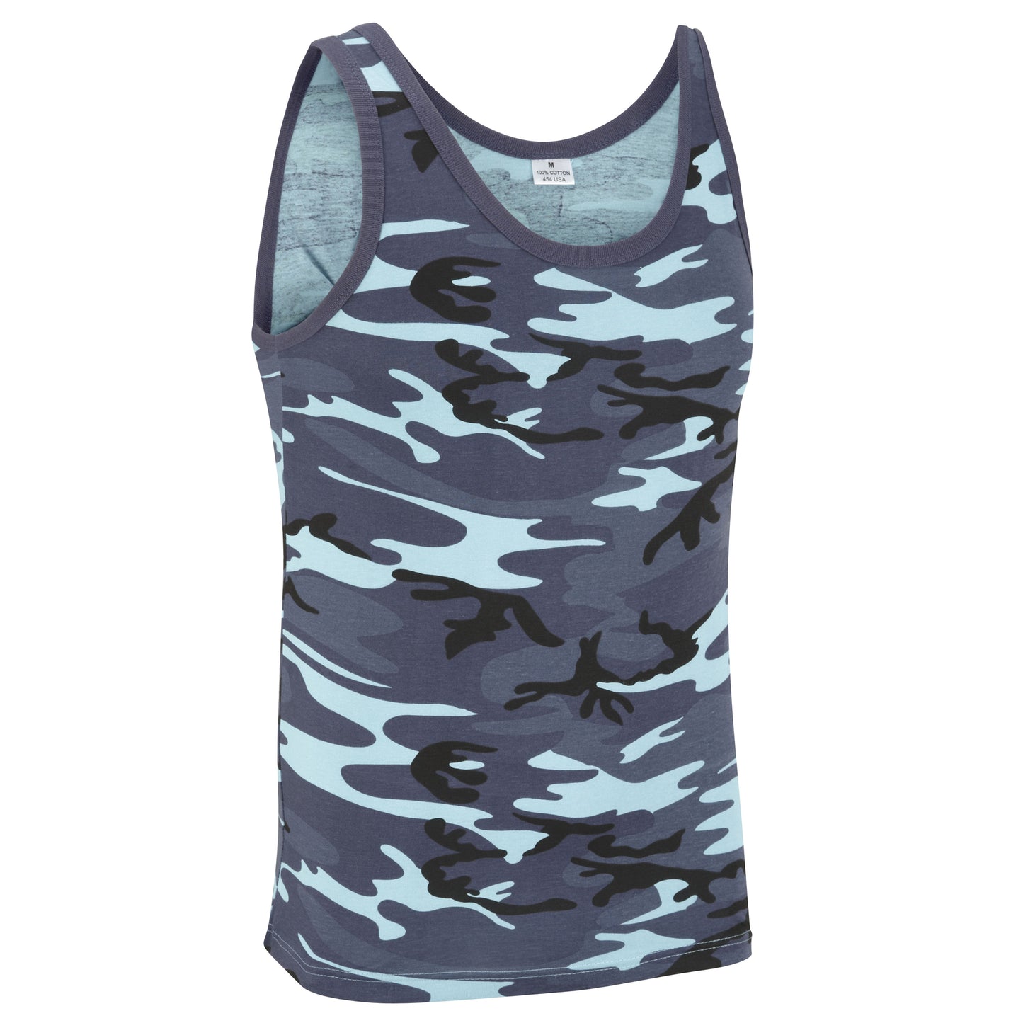 Army Vest Military Style Singlet Sleeveless Tank Top Midnight Camo