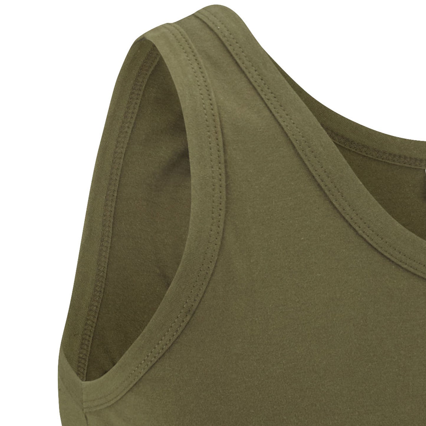 Army Vest Military Style Singlet Sleeveless Tank Top Olive