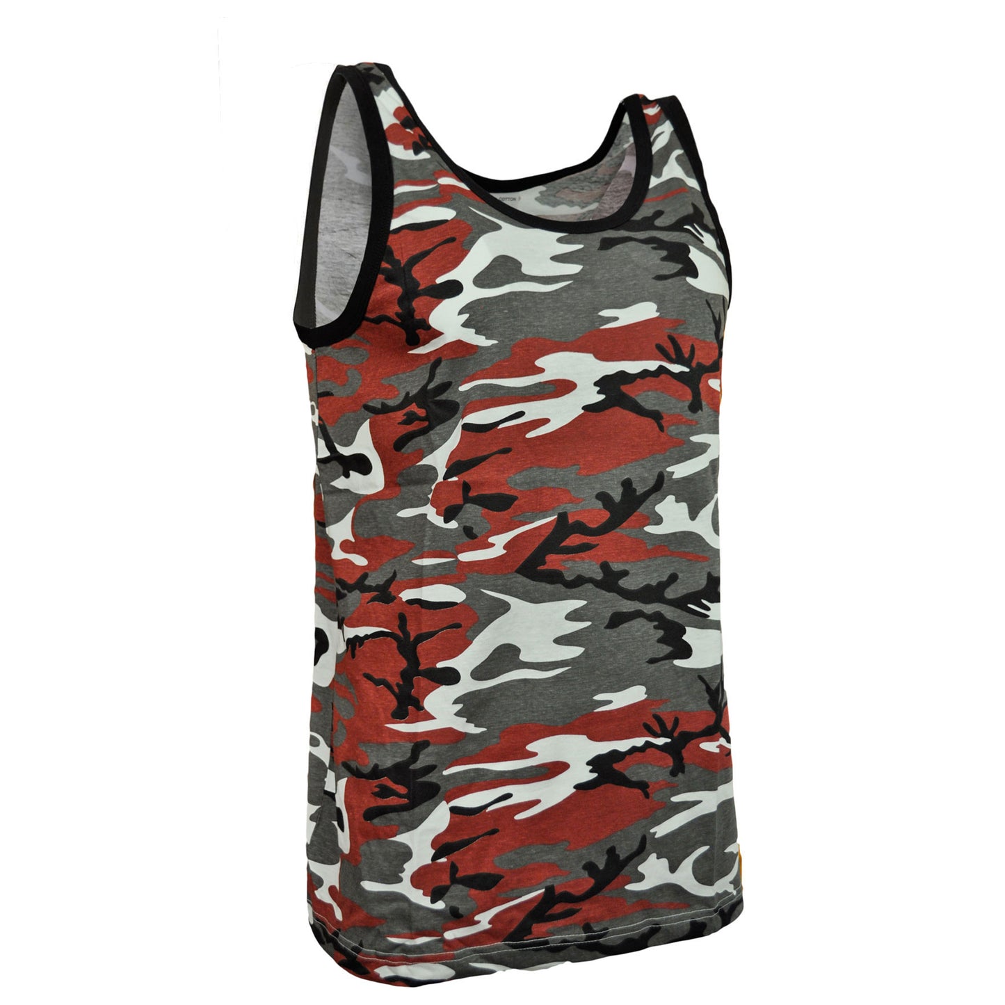 Army Vest Military Style Singlet Sleeveless Tank Top Red Camo