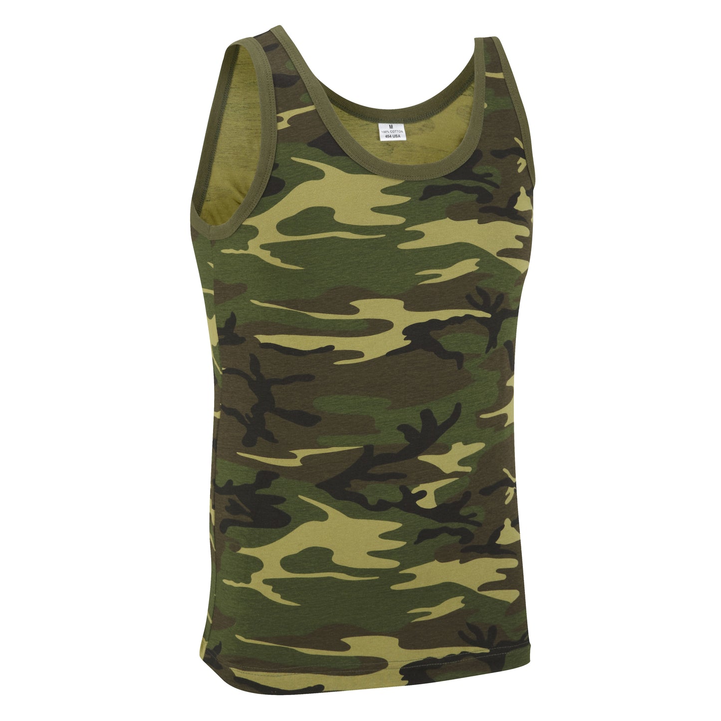 Army Vest Military Style Singlet Sleeveless Tank Top Woodland Camo