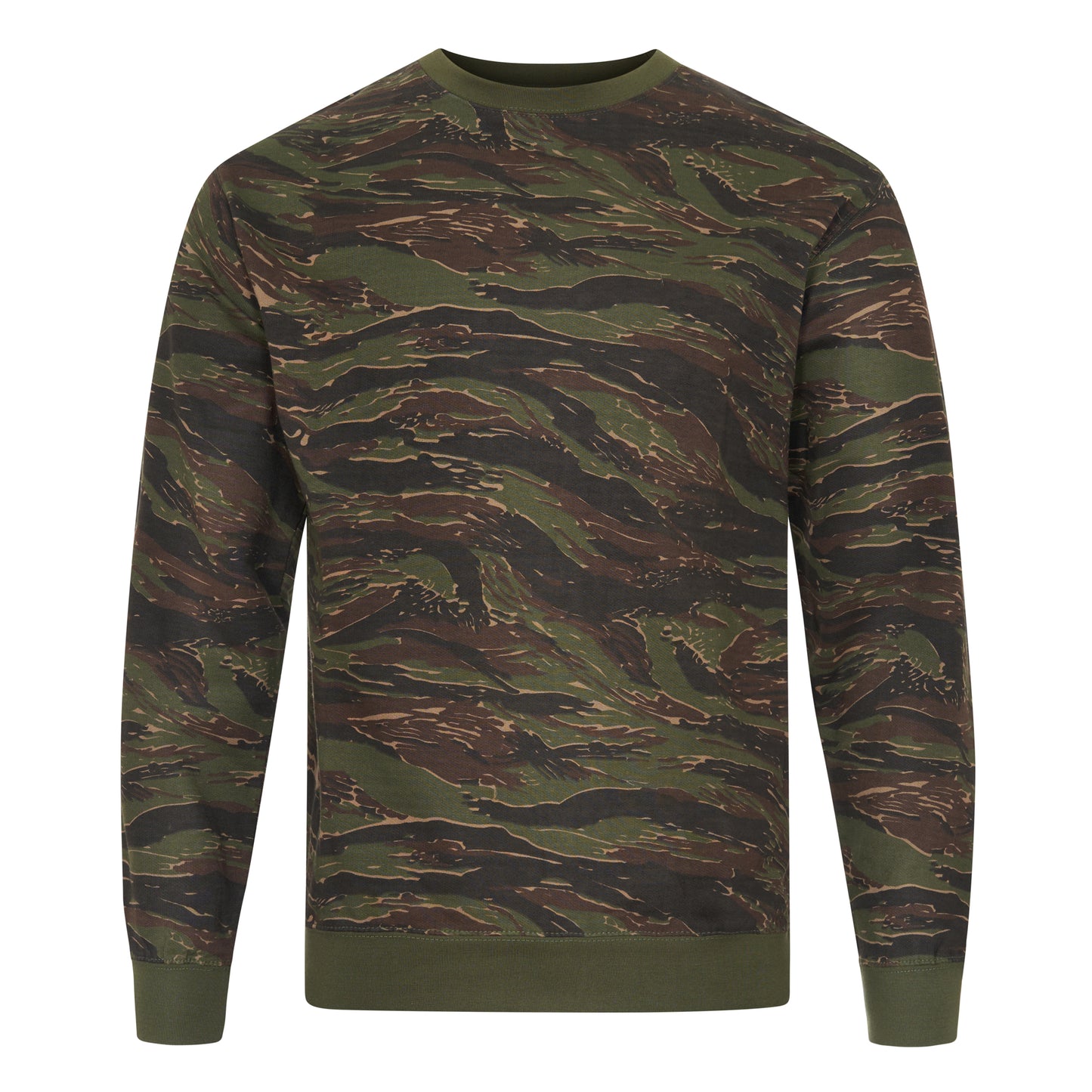 Army Sweatshirt Sweater Top Pullover Jumper Tiger Stripe